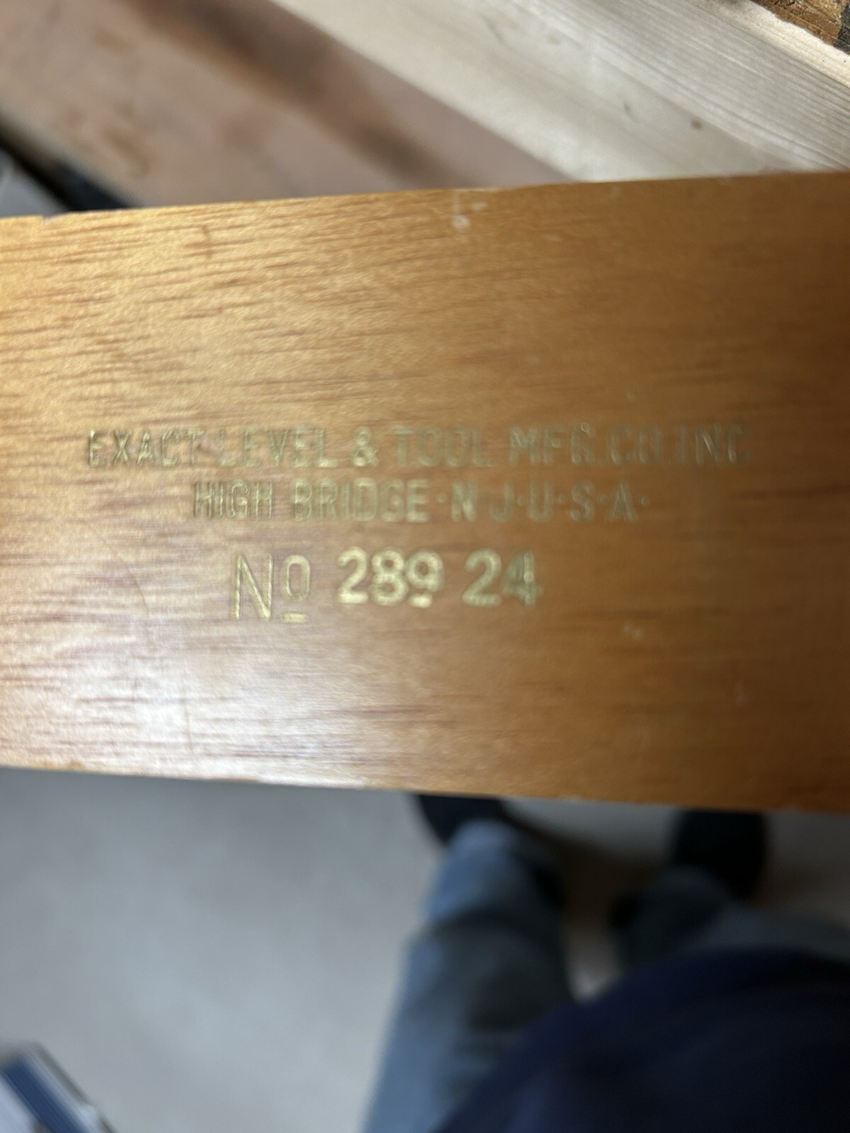Exact 24” Wood Level #289-24 With Original Box Checked Working Plumb & Level