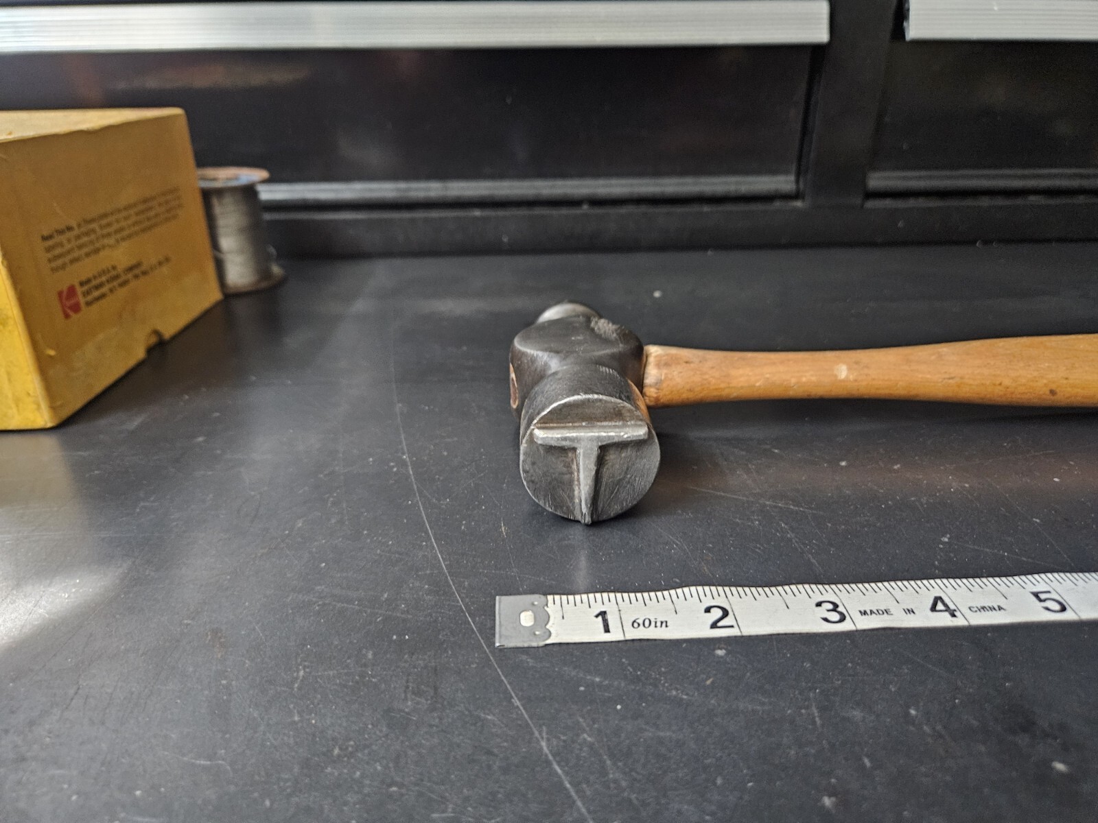 Vintage BILLINGS Timber Marking Stamping Hammer Log Lumber Wood Board “T” Symbol