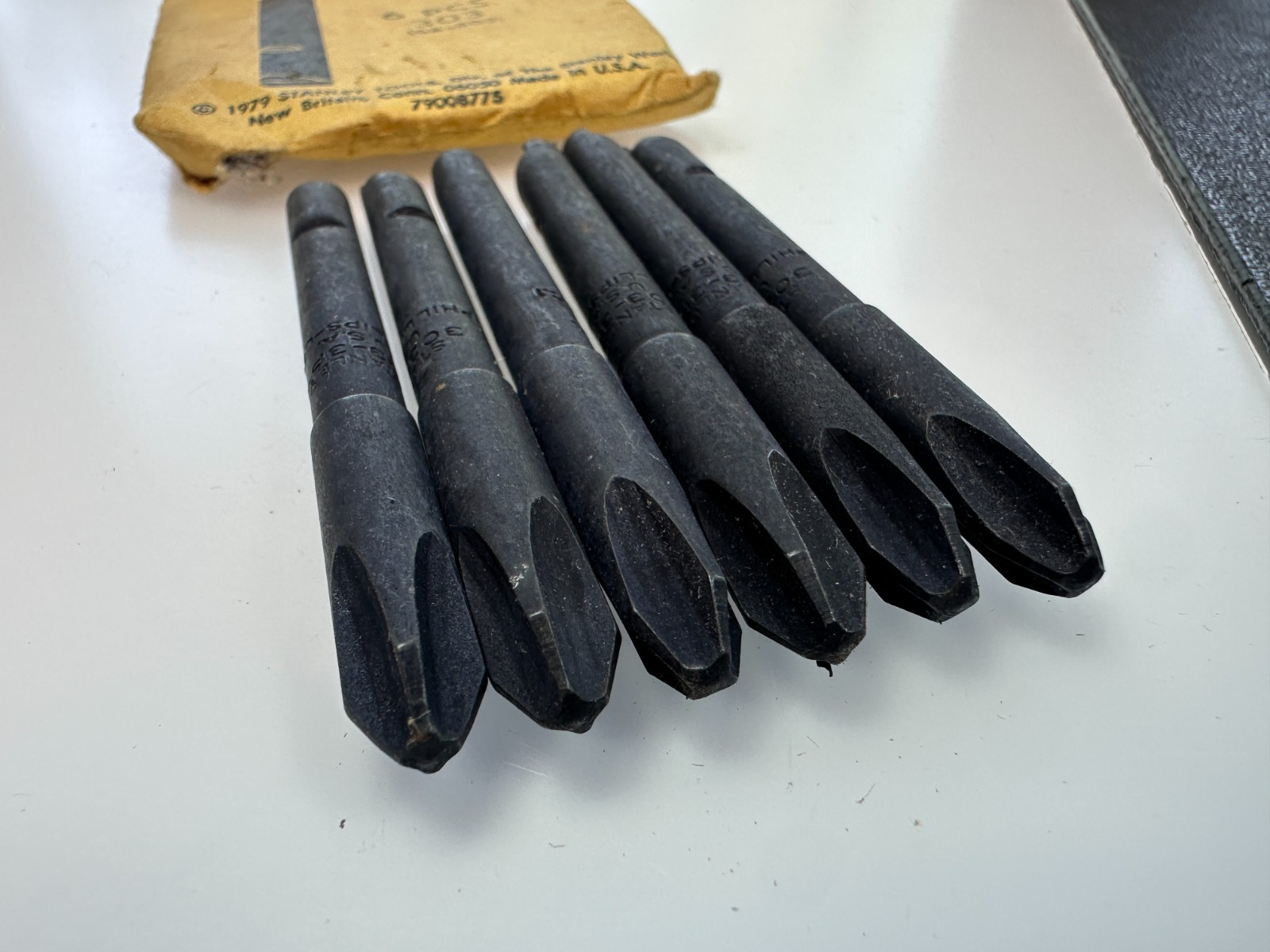 🇺🇸 Stanley YANKEE Phillips Bit Set 6pc 303 (68-303) Phillips #3 Bit Set, NOS