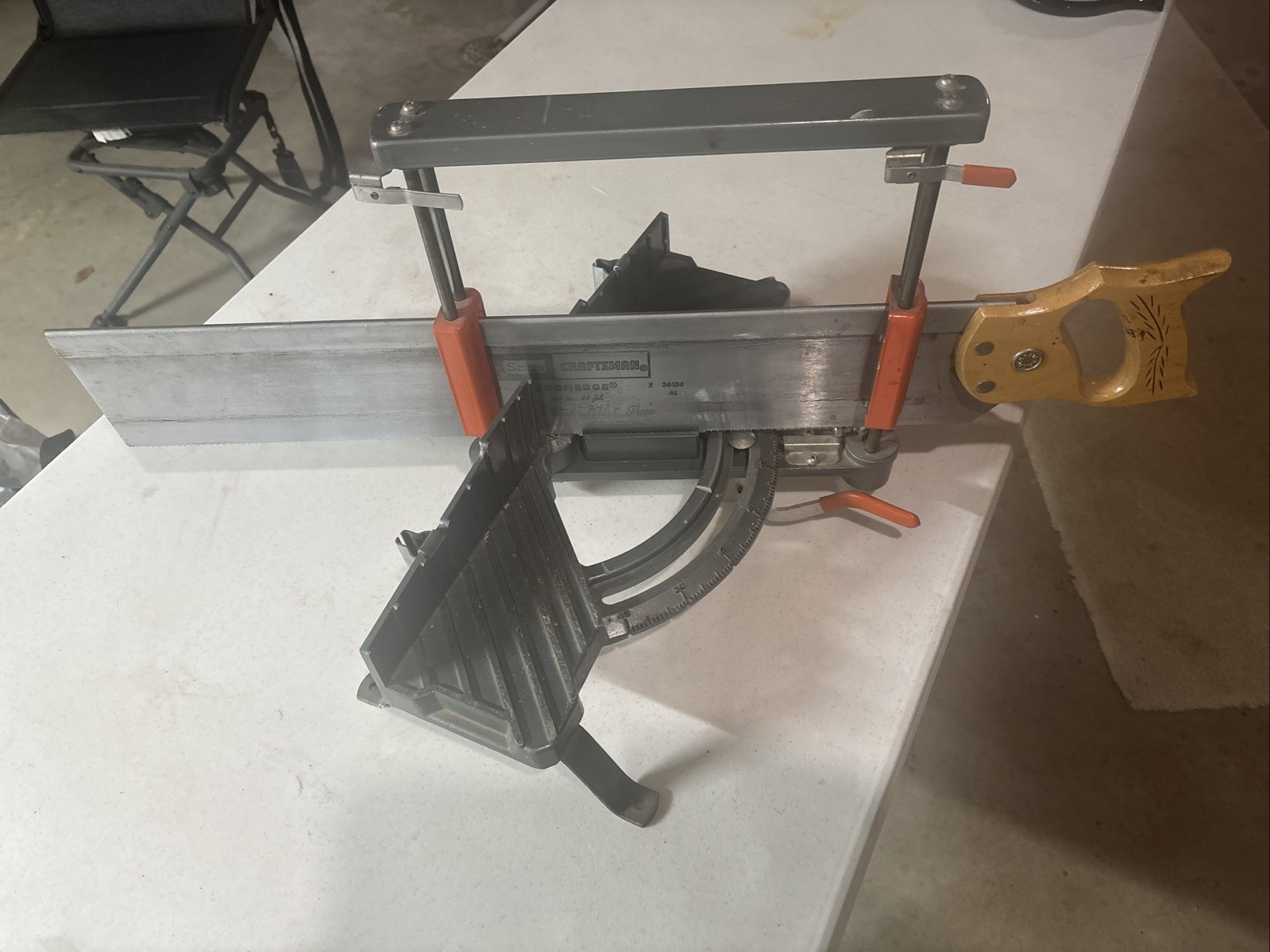 Vintage Craftsman 24 inch Hand Miter Saw with Miter Box Made in USA