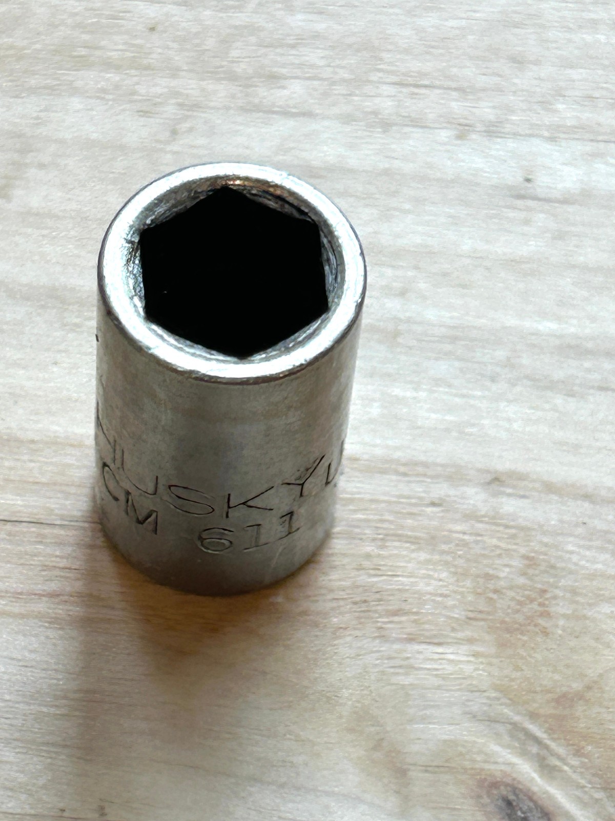Vintage Husky 11/32” – 6 point Socket – 1/4″ Drive – CM 611