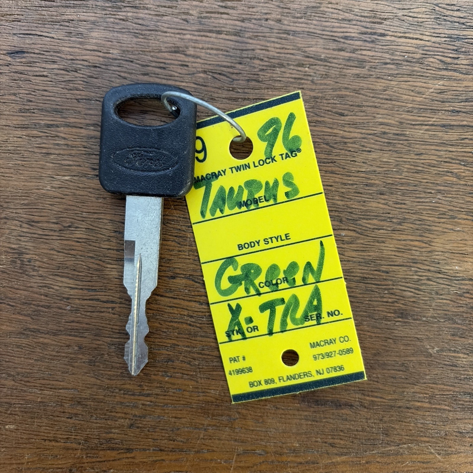 Vintage Set of Automotive Key Set of 1 1996 Ford Taurus