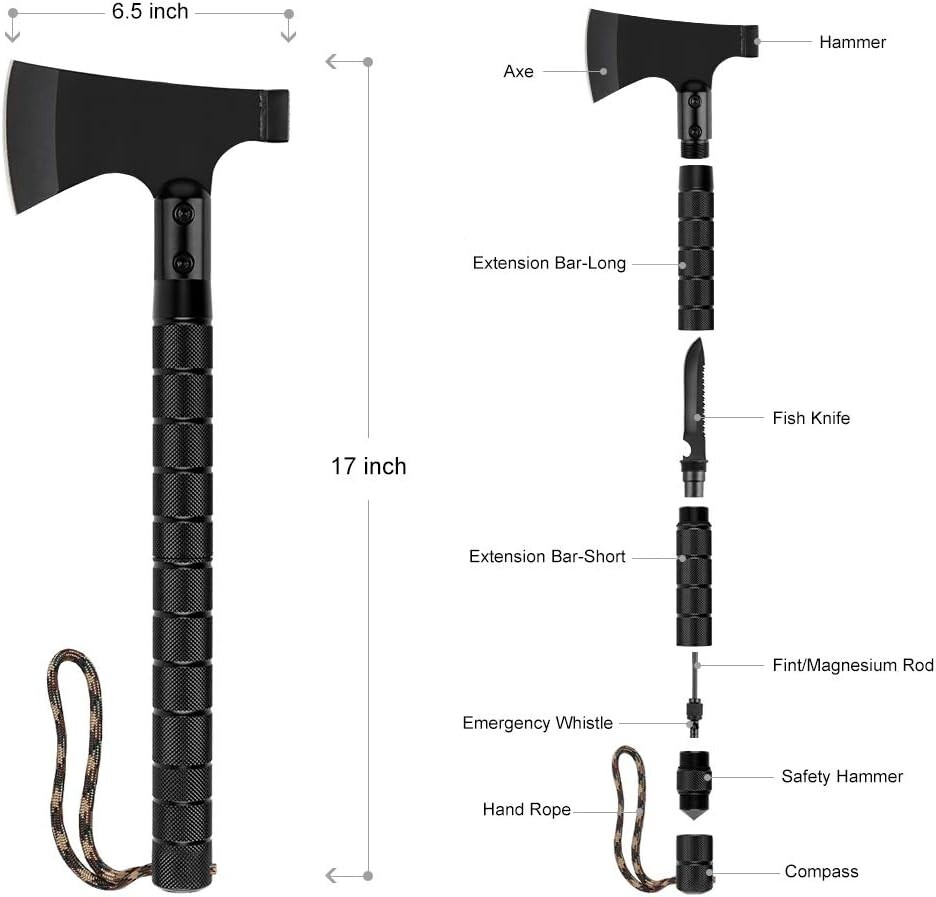 Folding Tactical Camping Axe with Sheath – Ultimate Survival Kit for Adventures