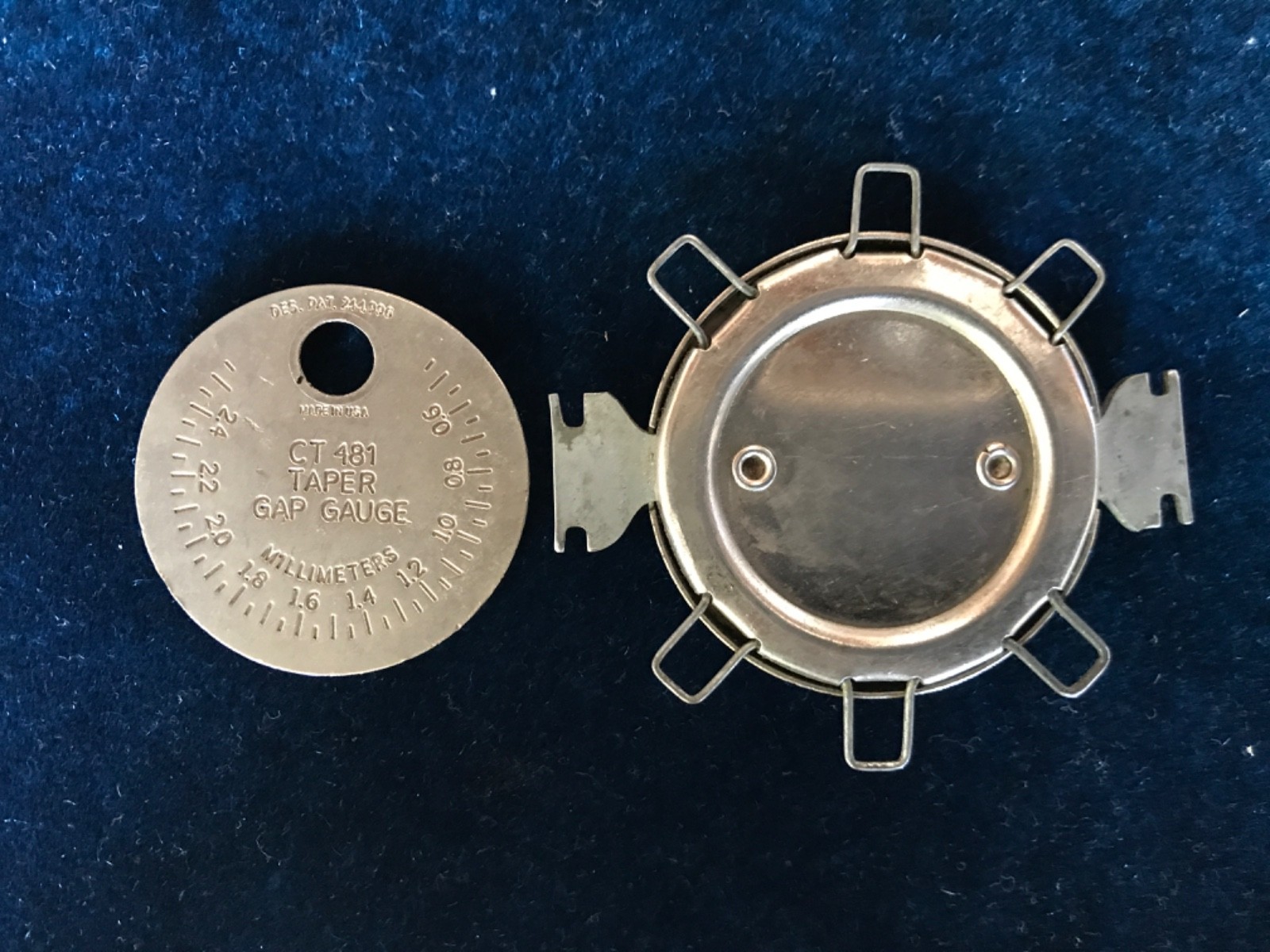 Lot of 2 Vintage CHAMPION and KASTAR Spark Plug Gap Gauges Gage USA