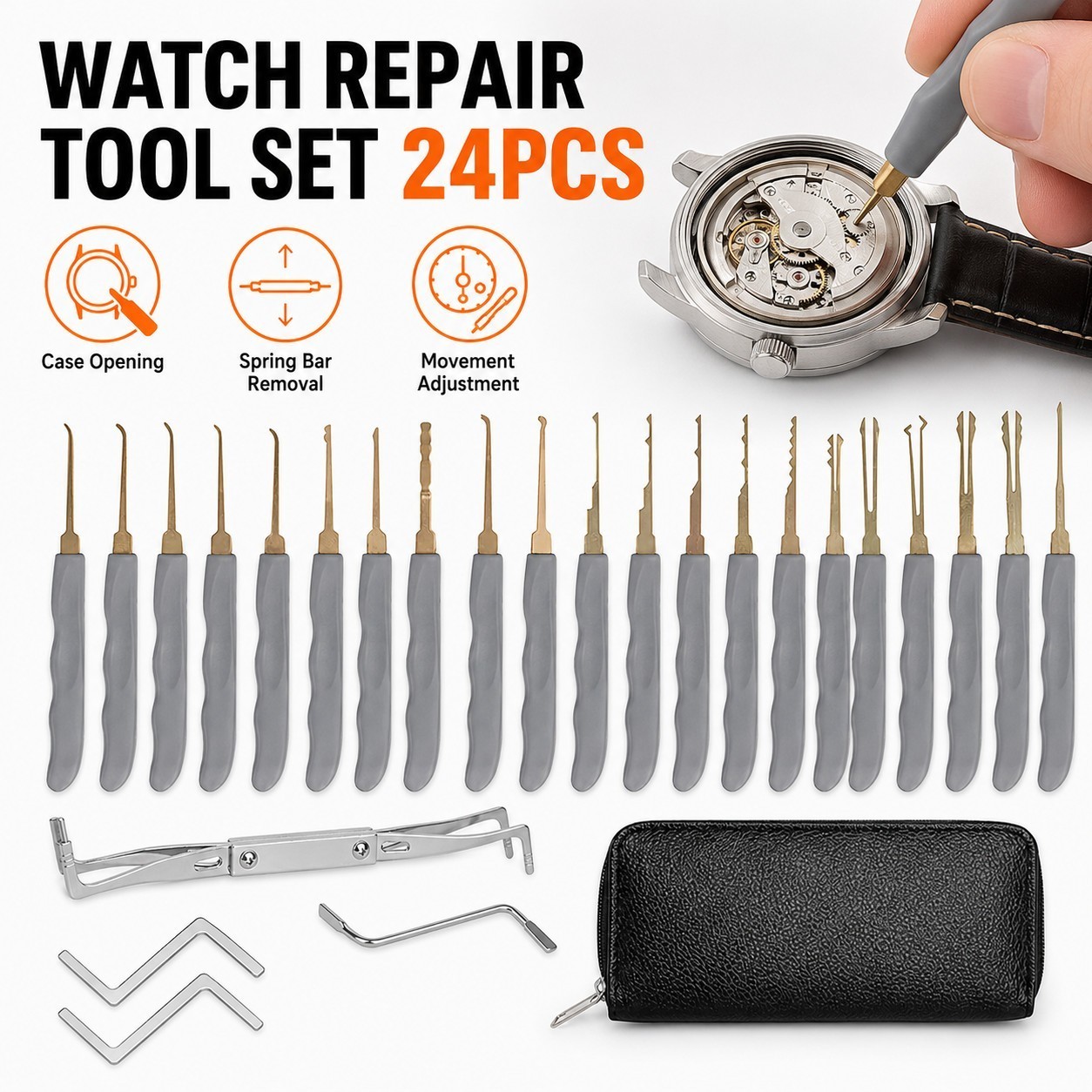 24PCS Door Latch Repair Kit Strike Plate Adjustment Tool for Home Hardware