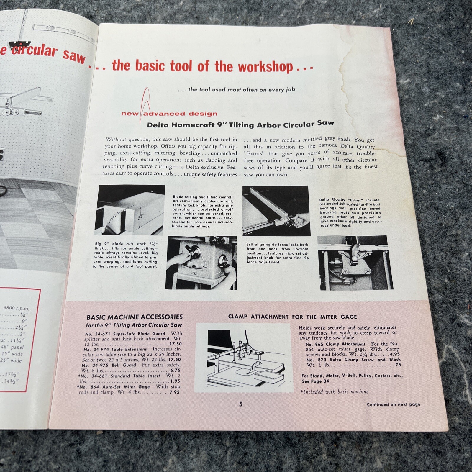 Delta Rockwell Catalog Homecraft Power Tools 35 Pgs Vintage 1957