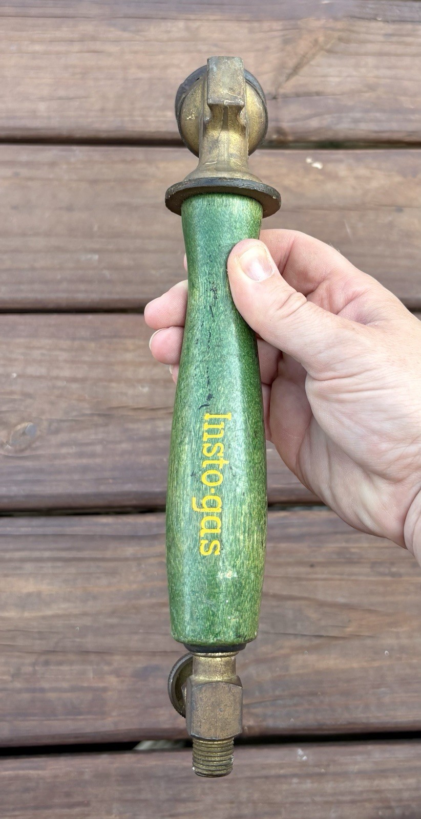 💥Vintage Insto-Gas Type 1G Air Acetylene Torch Wood Handle Plumbing.