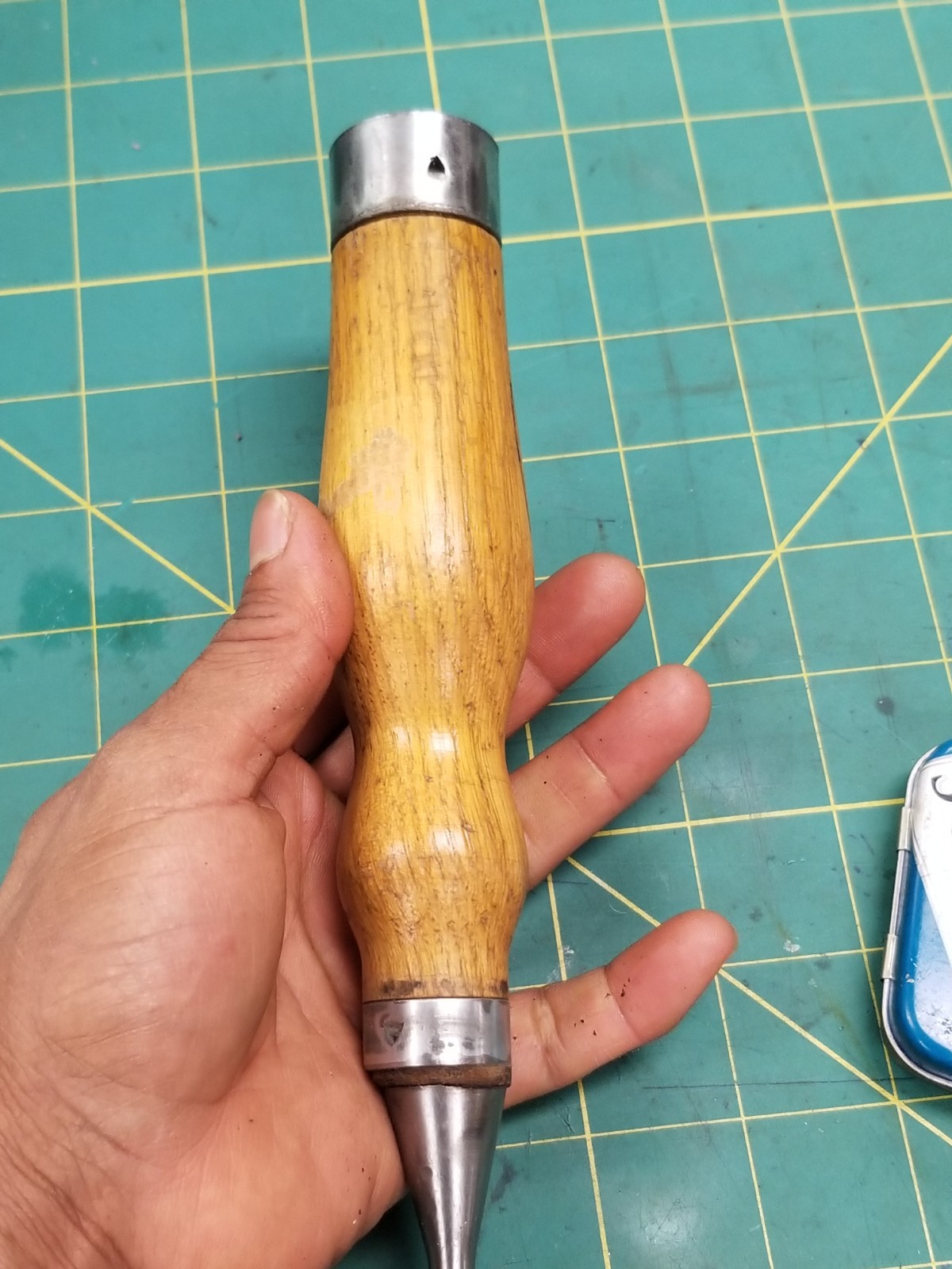Vintage 1/4” Firmer edge DOVETAIL chisel w/Original Handle With Steel Ferrule