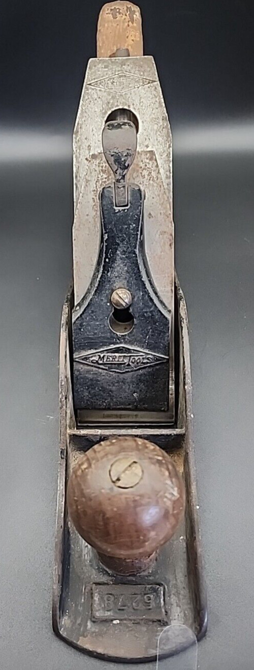 Vintage Merit Tools #5278 Wood Hand Plane Smooth Bottom 14″ L x 2 1/2″ W