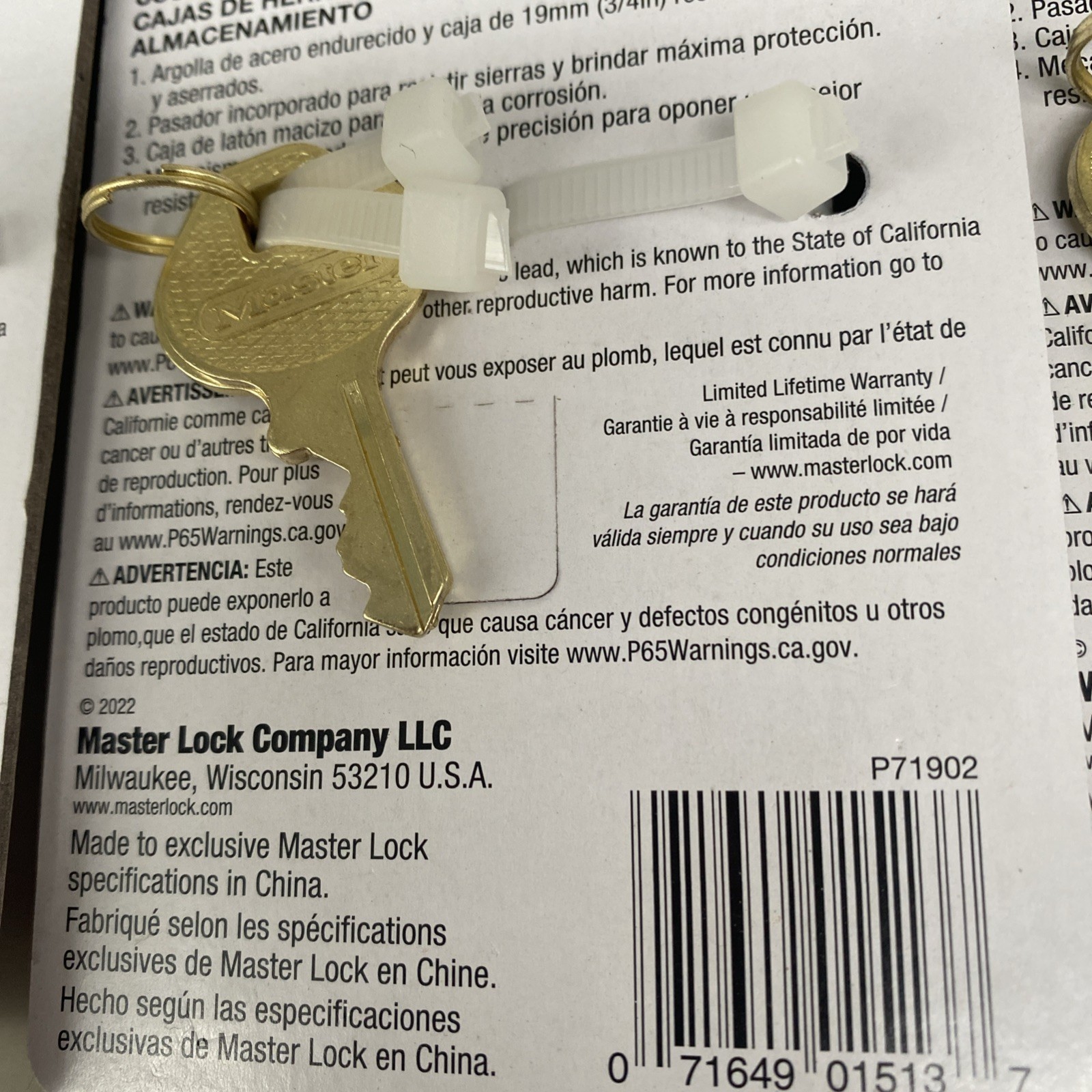 Lot of 4-Master Lock 605DAT 3/4″Brass Trailer Coupler Latch Lock &Shackle 2 keys