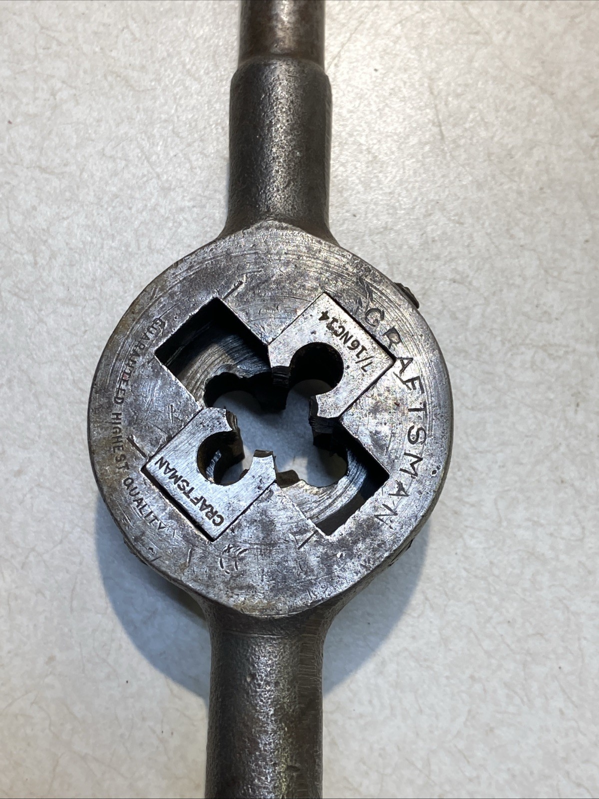 Vintage Craftsman Large 13-1/2″ Die Handle w/ 7/16″ Die USA