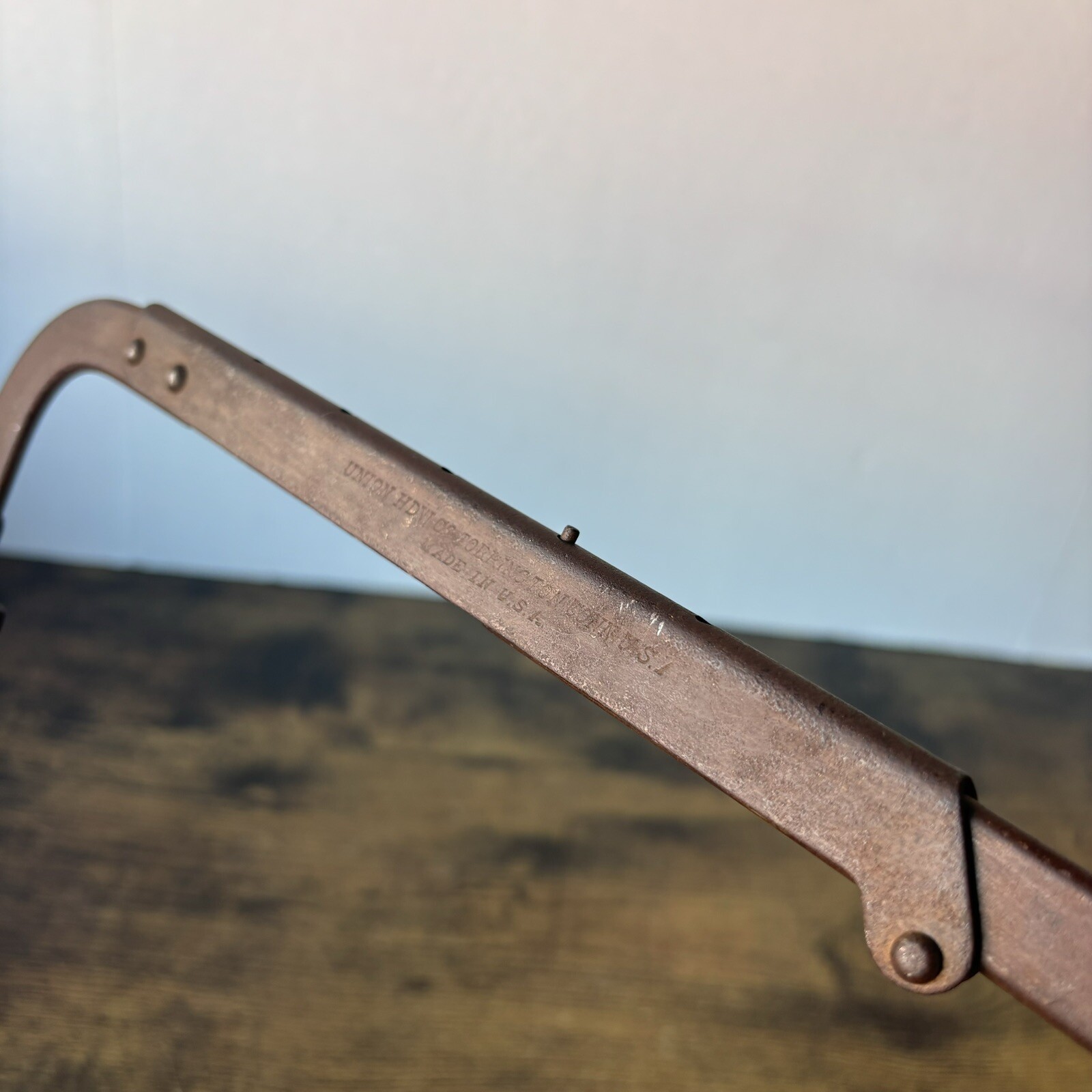 Antique Union HDW Co Adjustable Hacksaw Frame Torrington Conn. – No Blade/Handle