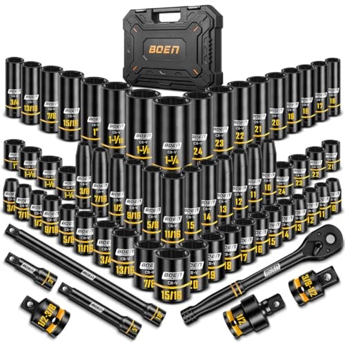Paint Filled Markings BOEN 65pc 1/2″ Impact Socket