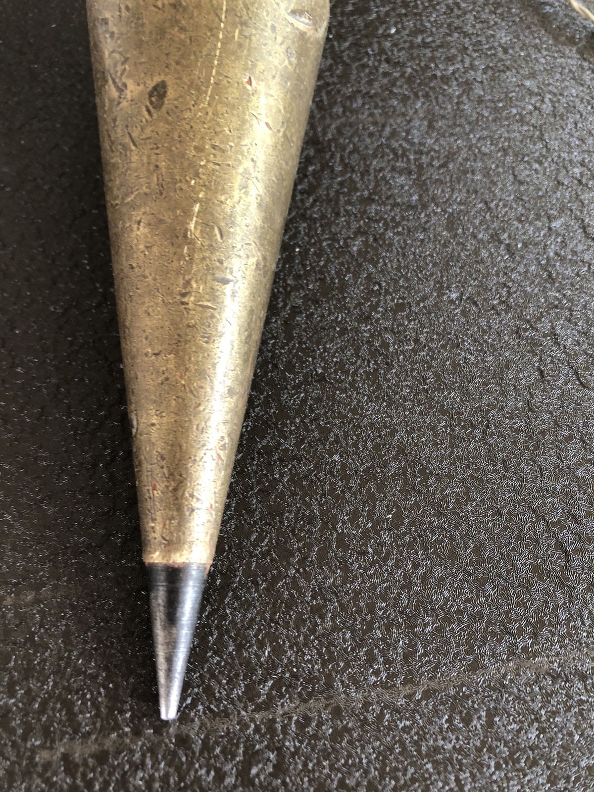 Vintage Antique LARGE SOLID BRASS PLUMB BOB 7” Tall, 1 Pound 7 Ounces