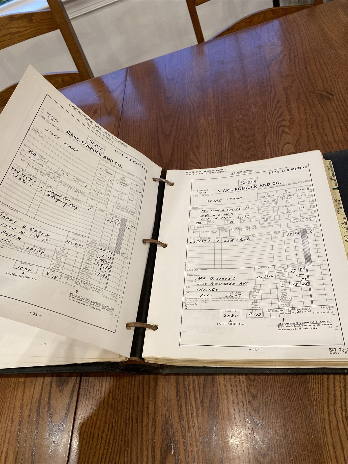 Vtg 1965 Sears Roebuck Retail Catalog Sales Manual Customer Orders Instructions