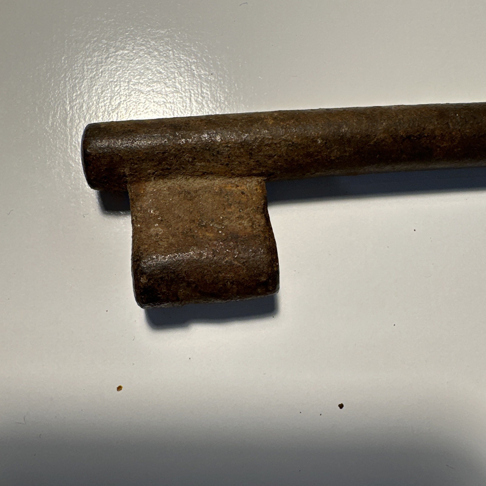 Early Large Antique Iron Gate Lock Key 6 inches long,