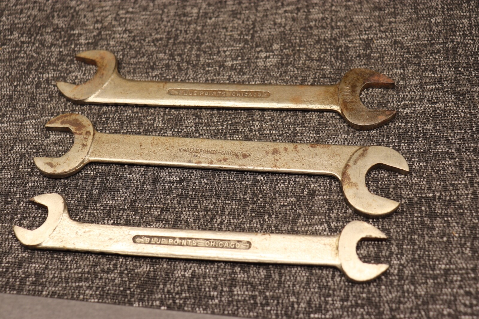 3 Vintage Blue Points Double open end wrench T2628 13/16-7/8 & T2018 5/8-9/16