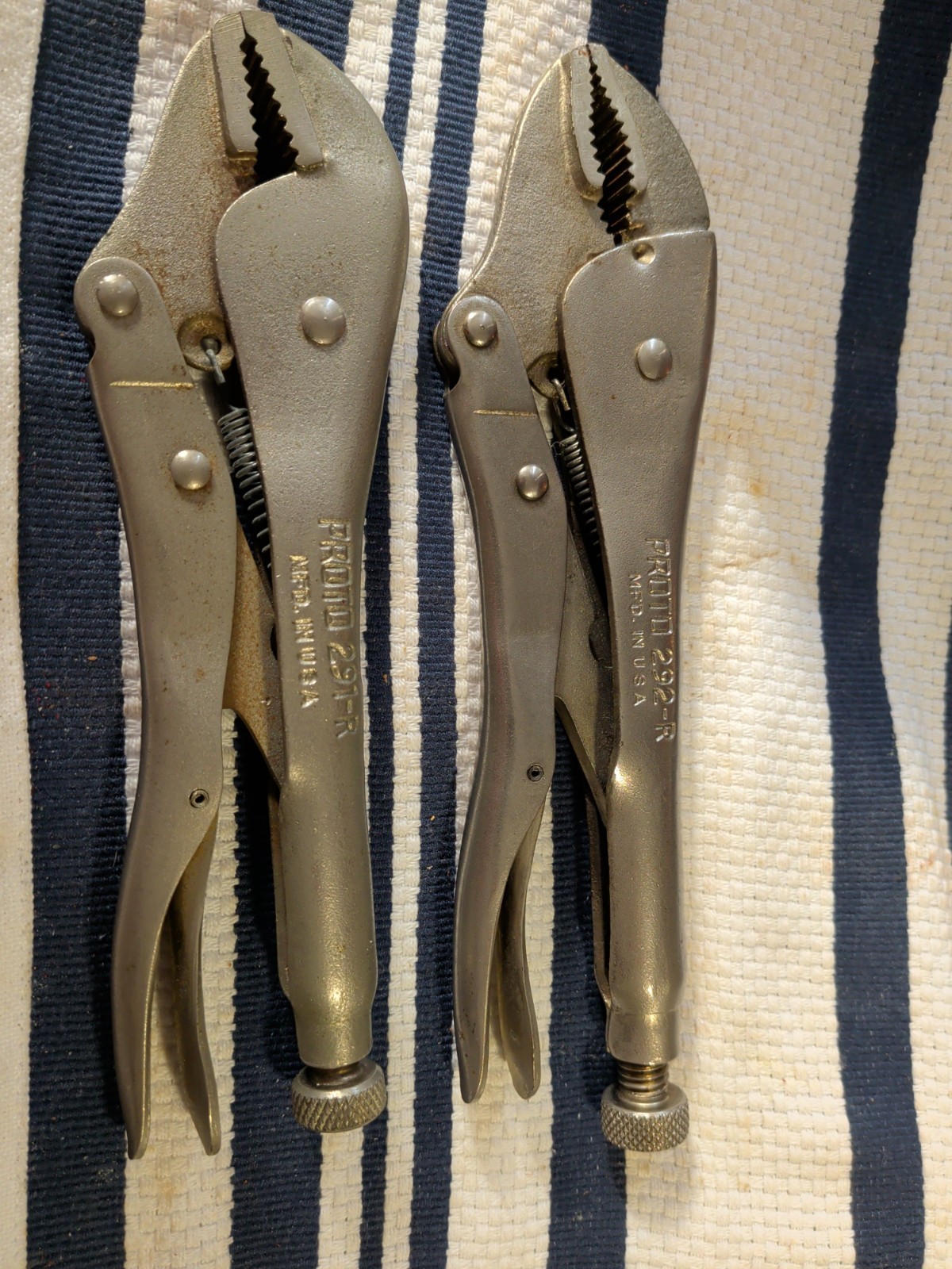 Vintage Proto 291-R And 292-R Vice Grips Excellent Condition