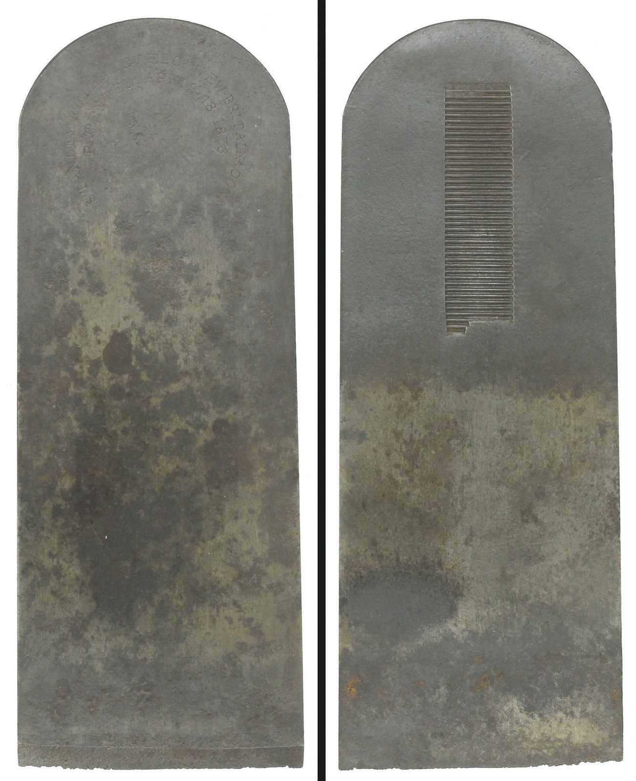 Orig. Arch Trademark Iron for Stanley No. 120 Plane – “Type 1” – mjdtoolparts