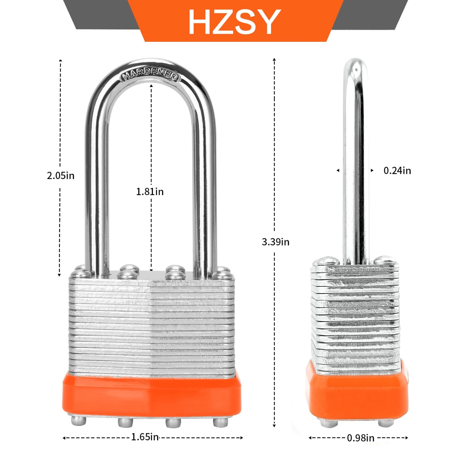 Padlocks Keyed Alike, Pack of 12, Laminated Steel Keyed Lock (1-9/16″, 40mm),…