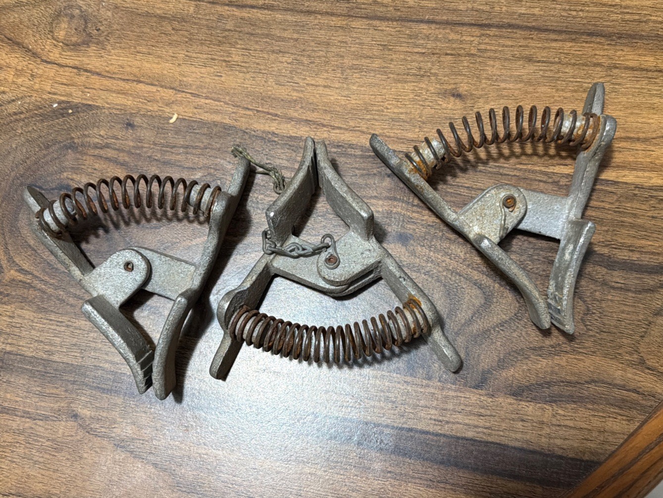 3 Vintage Alum/Cast Iron Vintage Spring Clamp *+* Open To 1 3/4” Decor Or Use
