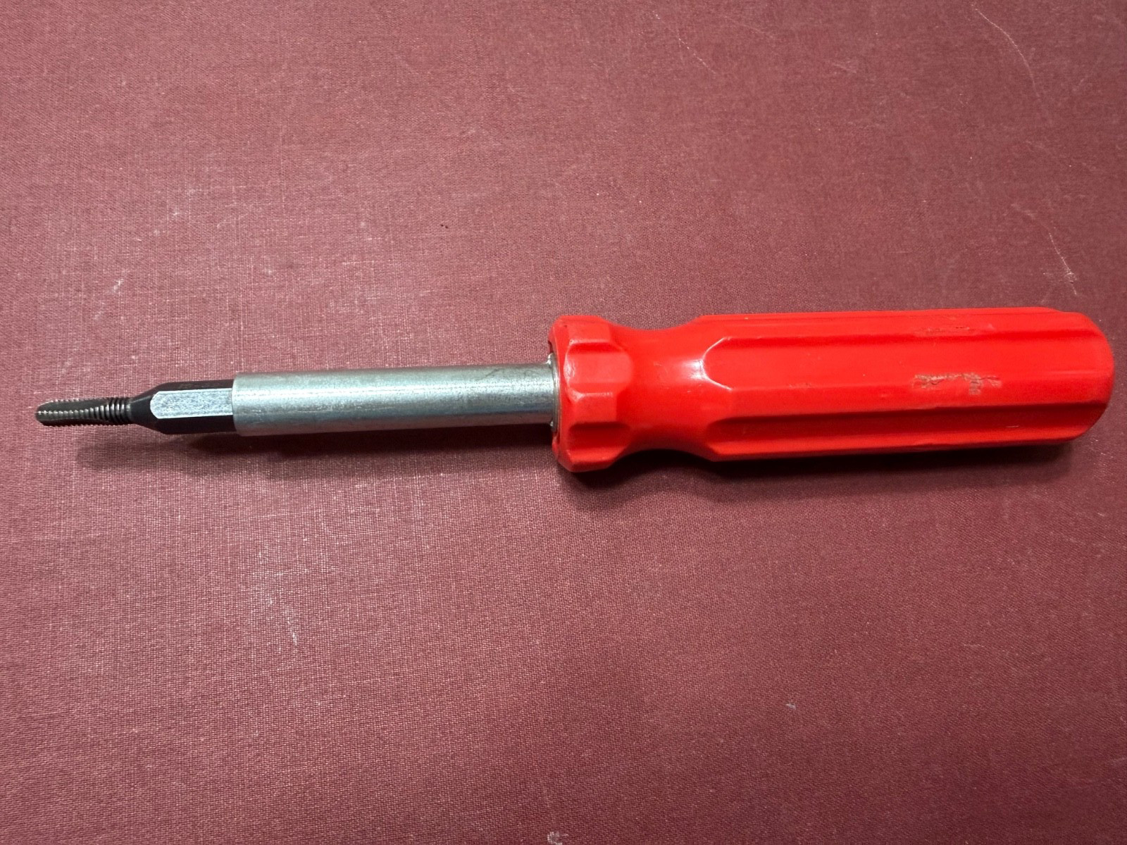 VINTAGE J.A. SEXAUER 4 IN 1 Thread Cleaning Red Screwdriver, White Plains, N.Y.