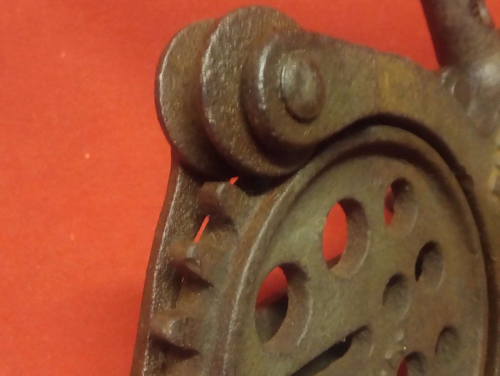 Rare Unusual Antique 1904 E.C. Wood F.A. Henbest Cast Iron Wire Weaving Device