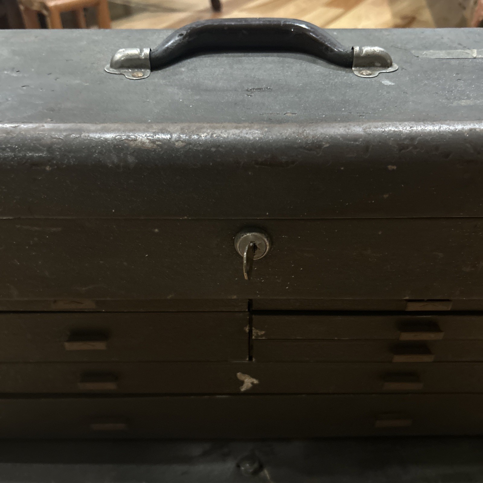 Vtg Kennedy 520 machinist tool box chest 7 drawer 20 1/4″ USA