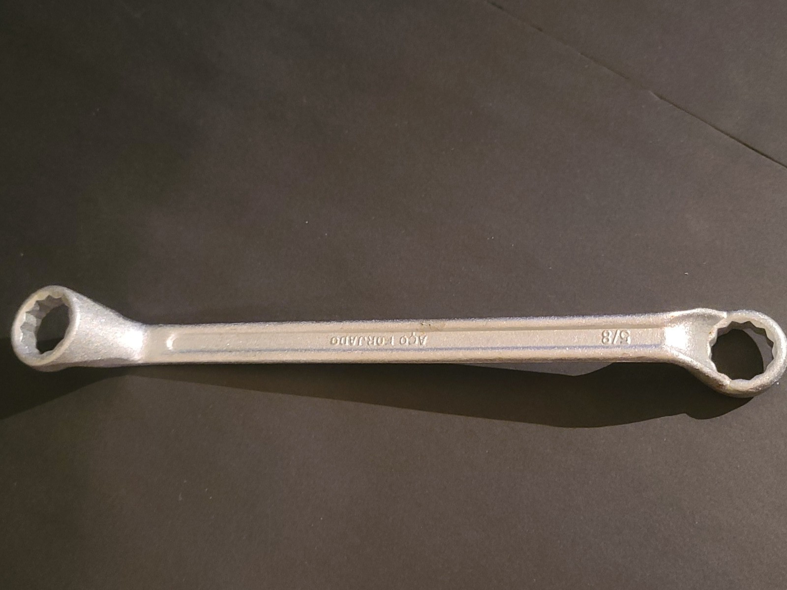 Vintage DreBo 5/8″ x 11/16″ Offset Box End Wrench No 13B Brazil 12 Point