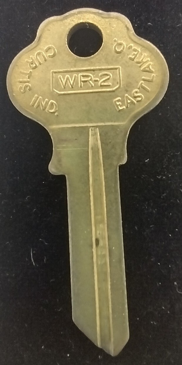 Blank Key Curtis WR-2 Appx 2.25” Uncut New Old Stock Made In The United States