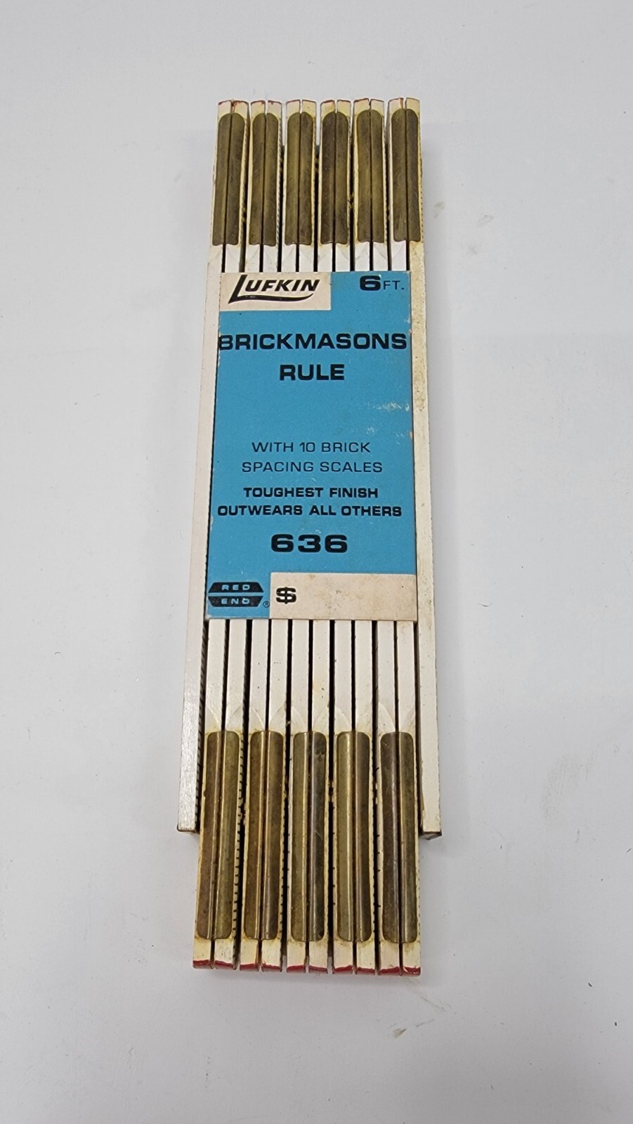 Vintage 1960s? NOS Lufkin 636 Red End Brick Masons Rule – Pre-Cooper Tools
