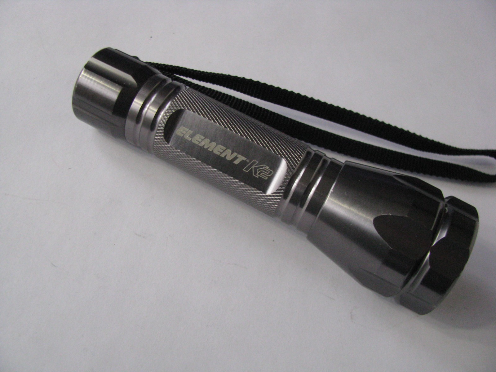Element K2 Flashlight Sm Dark Grey Aluminum Flash Light 3x AAA Battery Powered