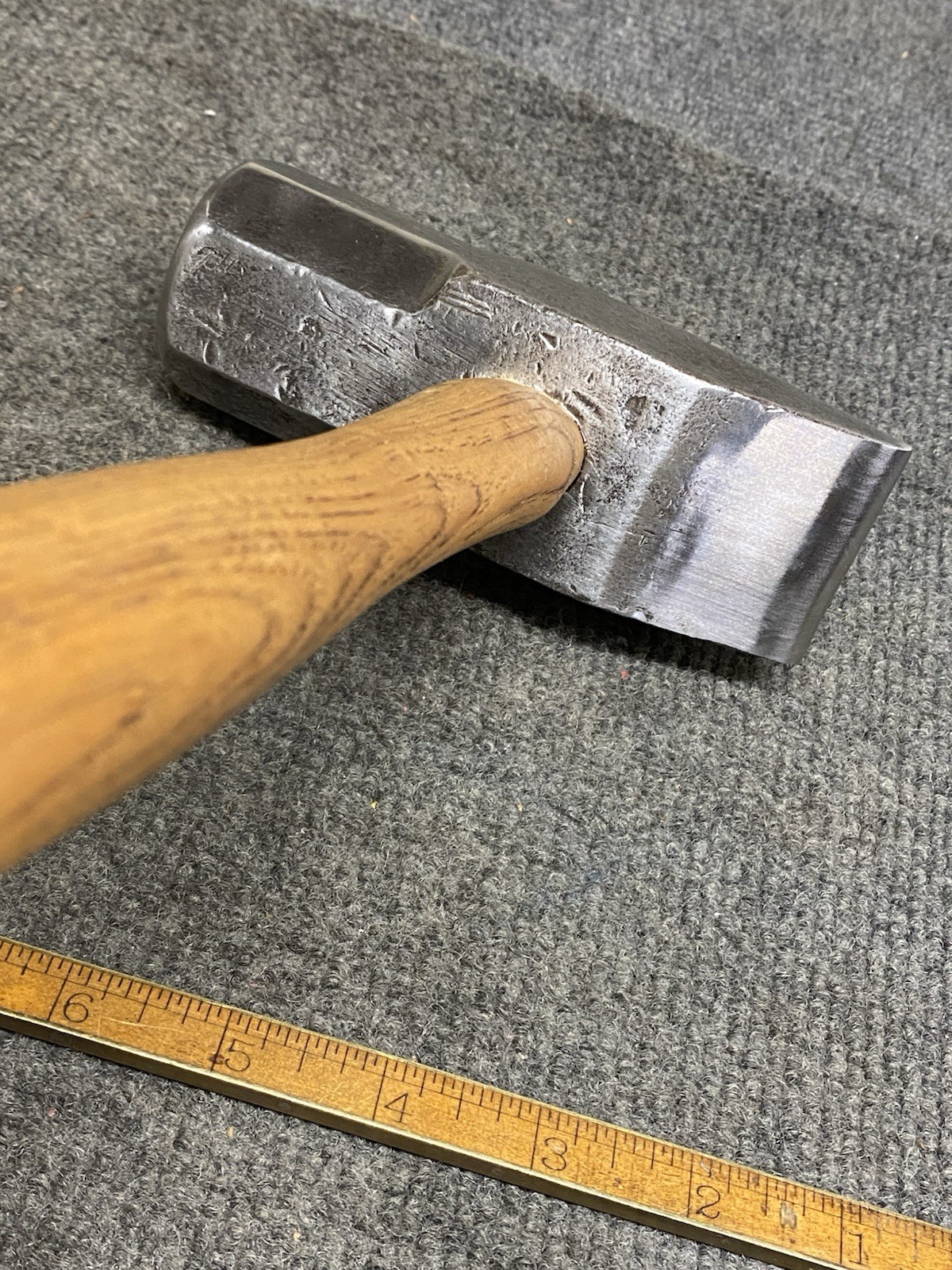 Vintage Hubbard 4 Lb Cross Peen Hammer With Octagon Face And New Handle USA