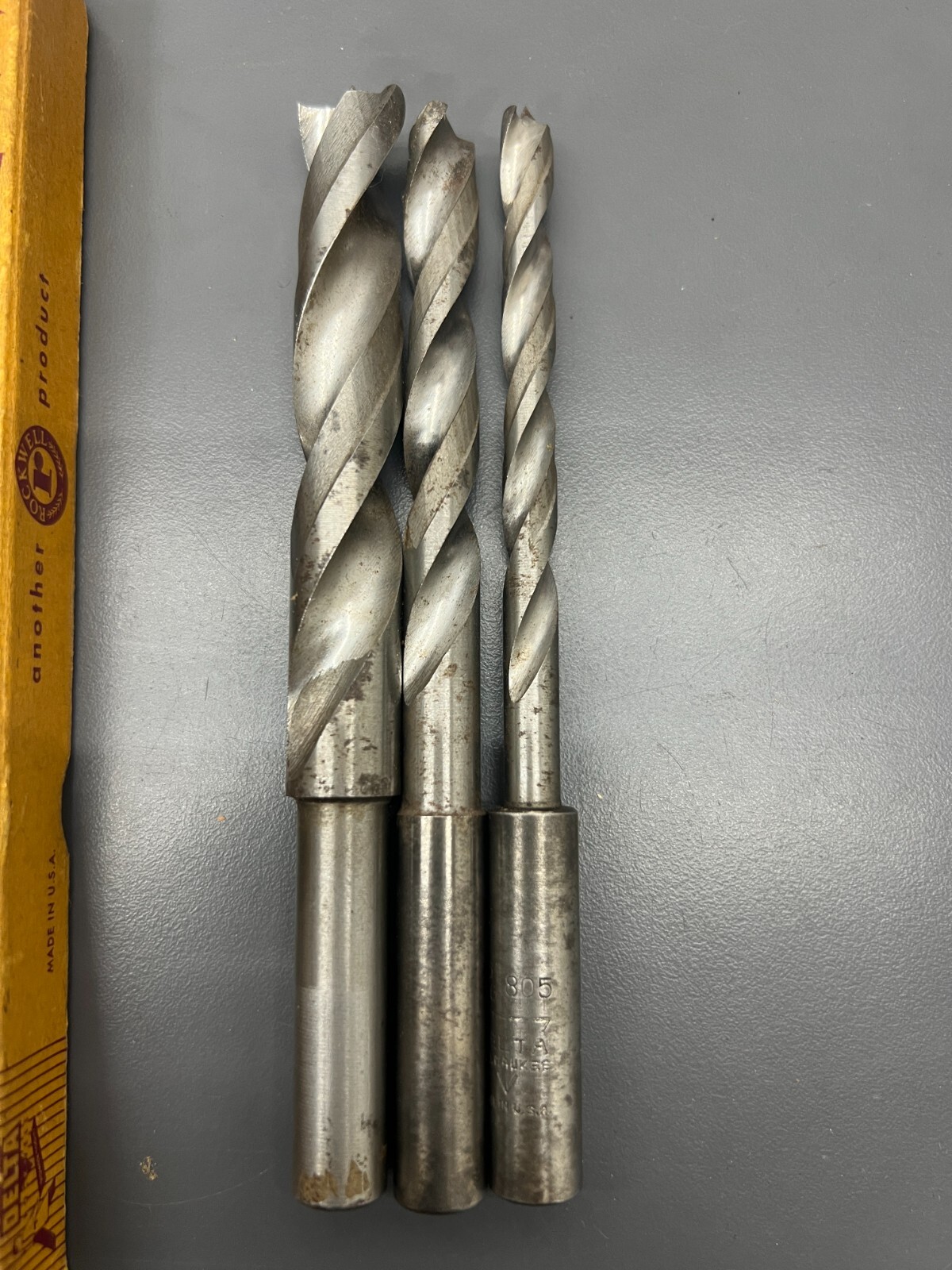 LOT OF 3 VINTAGE DELTA ROCKWELL MACHINE SPUR BIT SET – READ DESC – EXC – USA