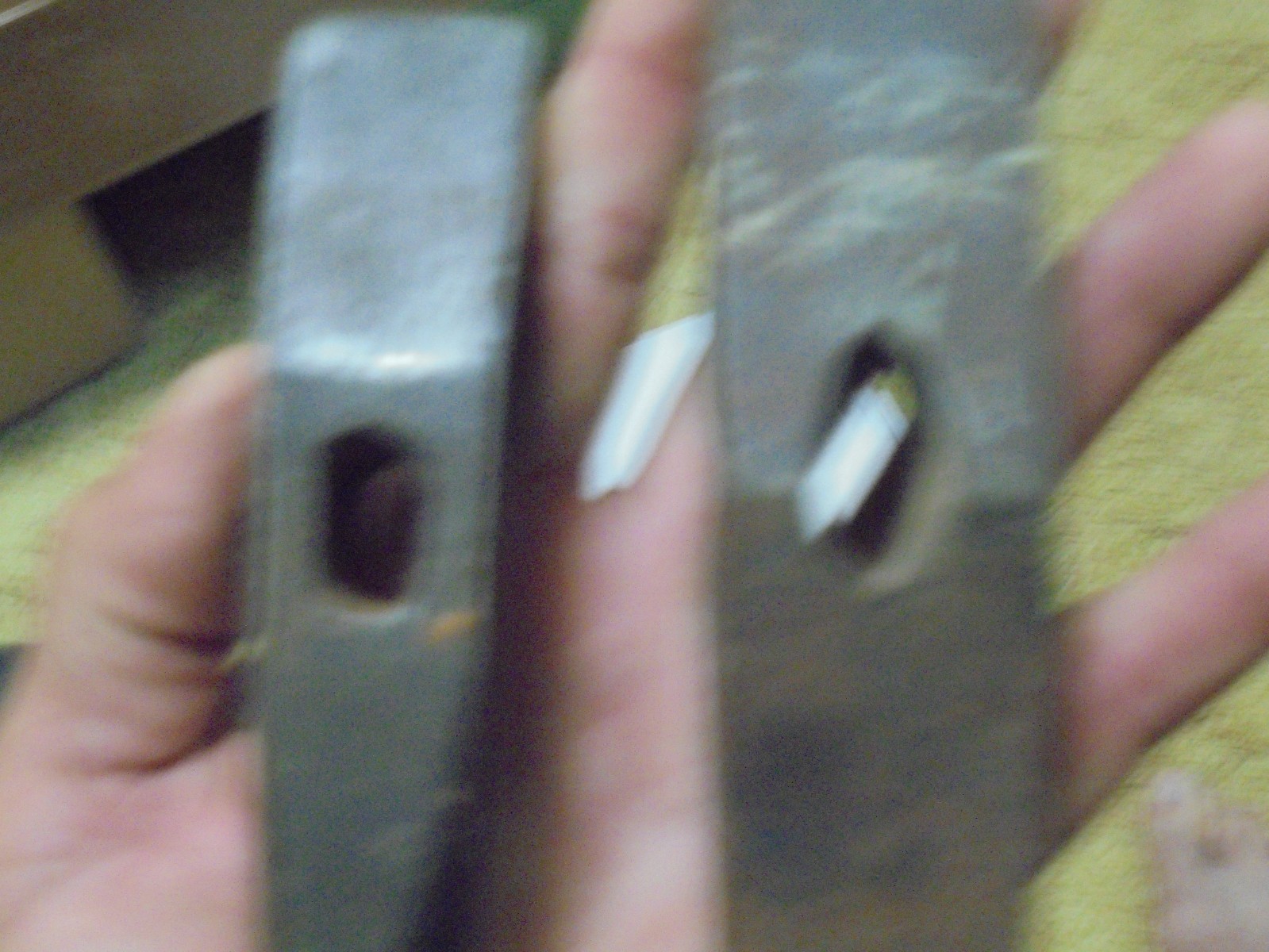 lot of 2 Vintage Blacksmith cross Peen swedge cutoff Hammer heads 1# and 2#