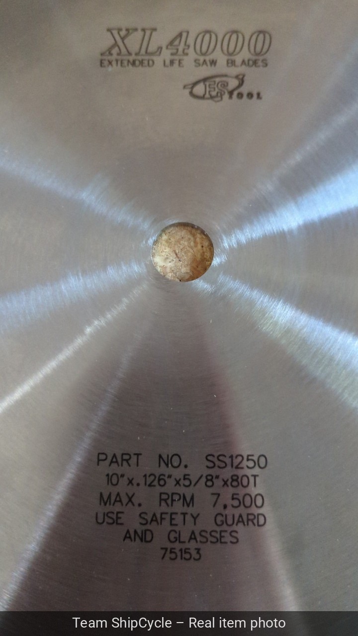 FS Tool XL4000 10 80 Tooth Solid Surface Corian Saw Blade 58 arbor hole G2U