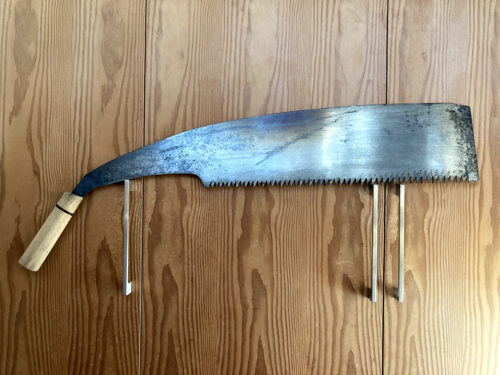 Japanese Old Tool Extra-Long crosscut saw 32 Good condition By Nakaya Shige-emon