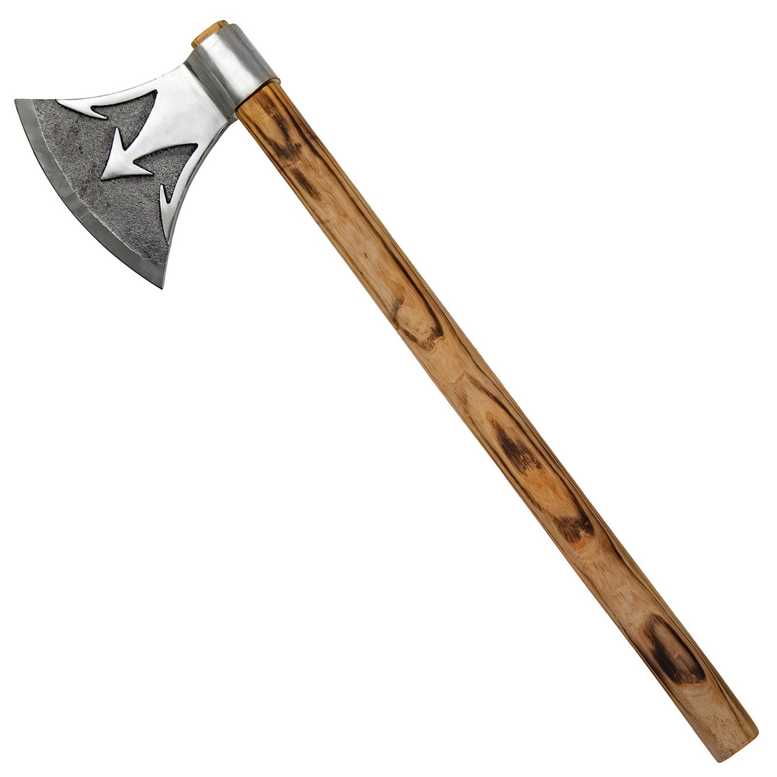 Hand Forged High Carbon Steel Trident Axe | Functional Medieval Camping Axe
