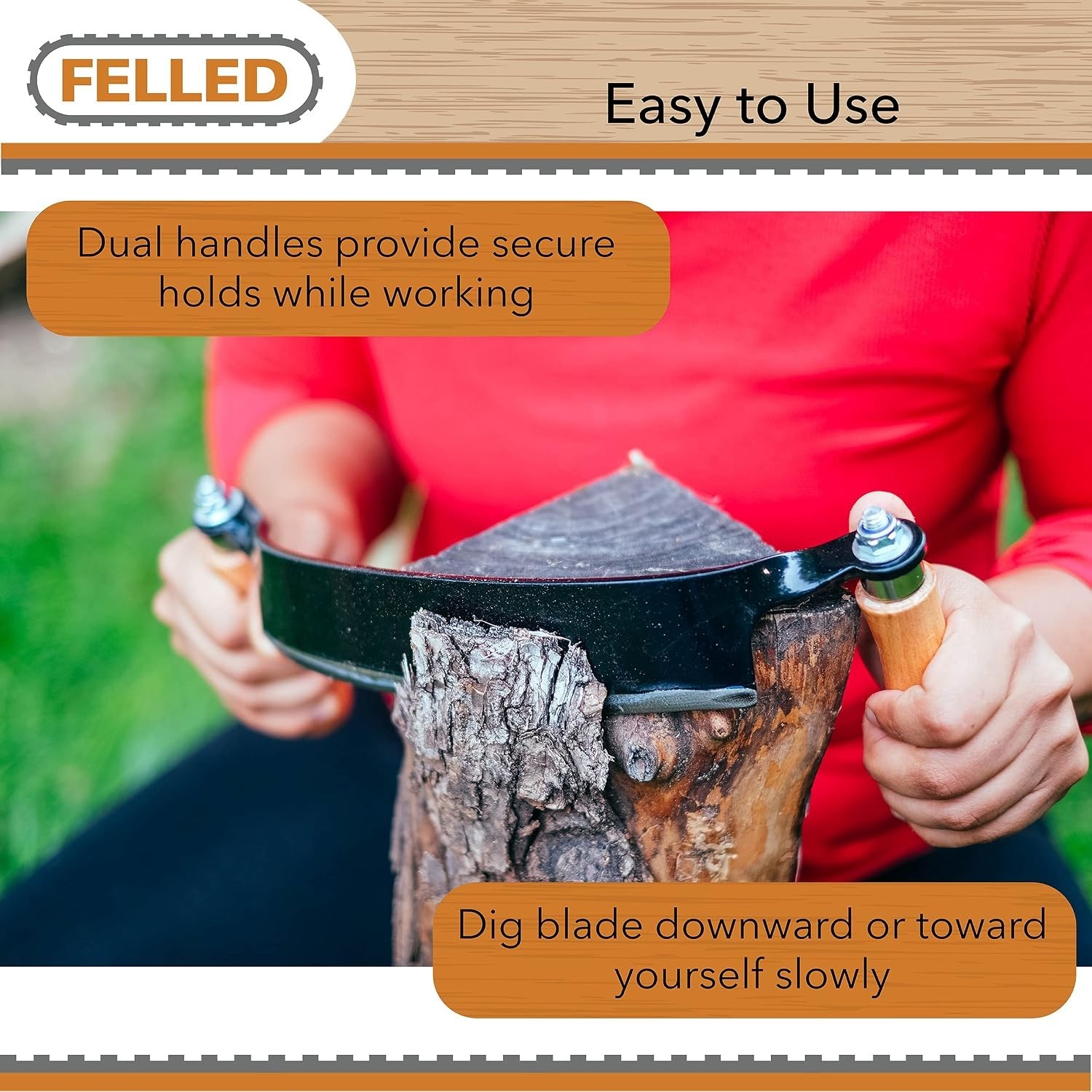 5-Inch Wood Shaving Draw Knife with Dual Handles for Precision Carving