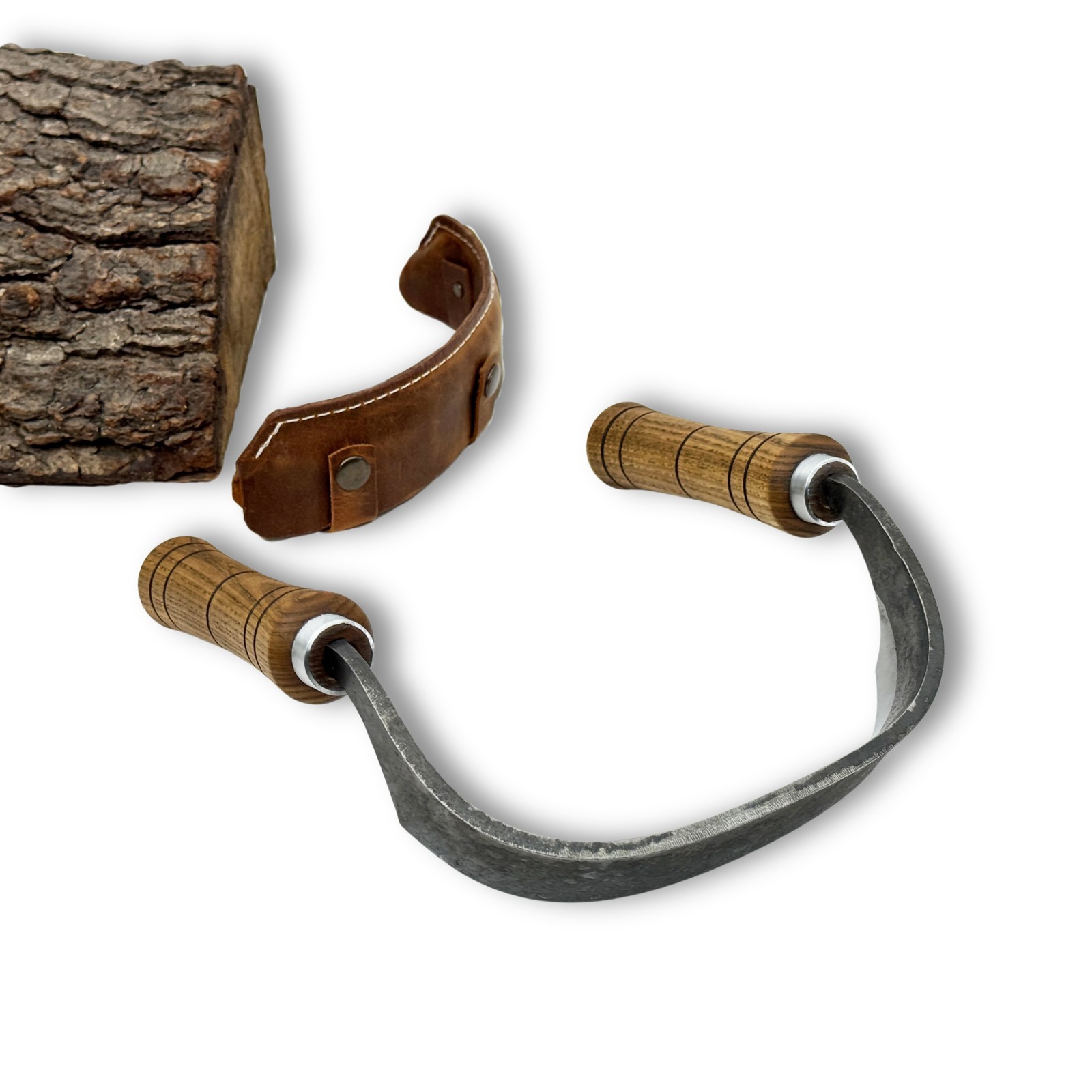 Hand-Forged Inshave Knife for Chair Making Traditional Wood Shaping Tool Sheath