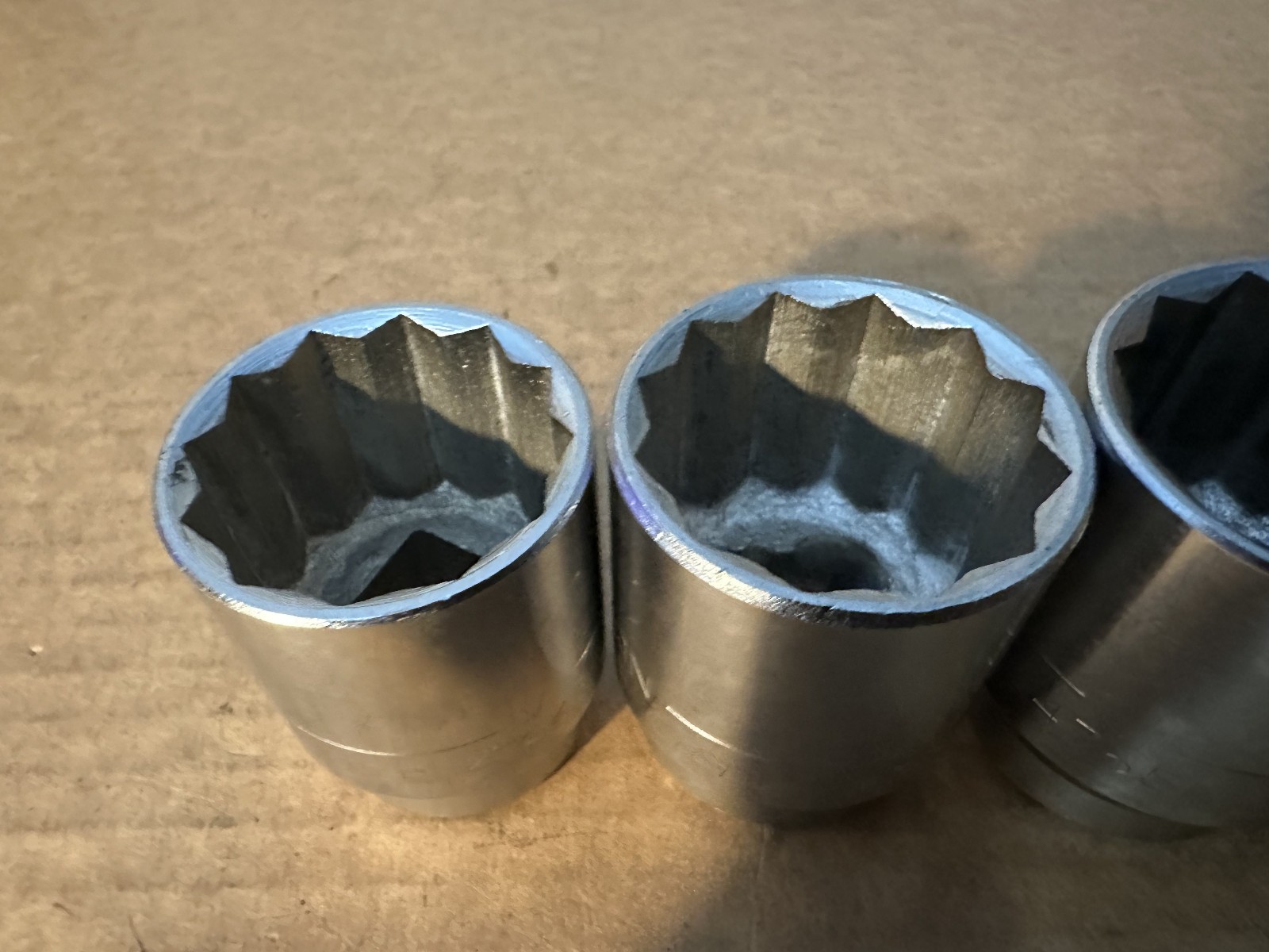 CRAFTSMAN 4 PC 3/4″ DRIVE 12 POINT SOCKETS 1-5/16″, 1-3/8″, 1-7/16″ & 1-1/2″ USA