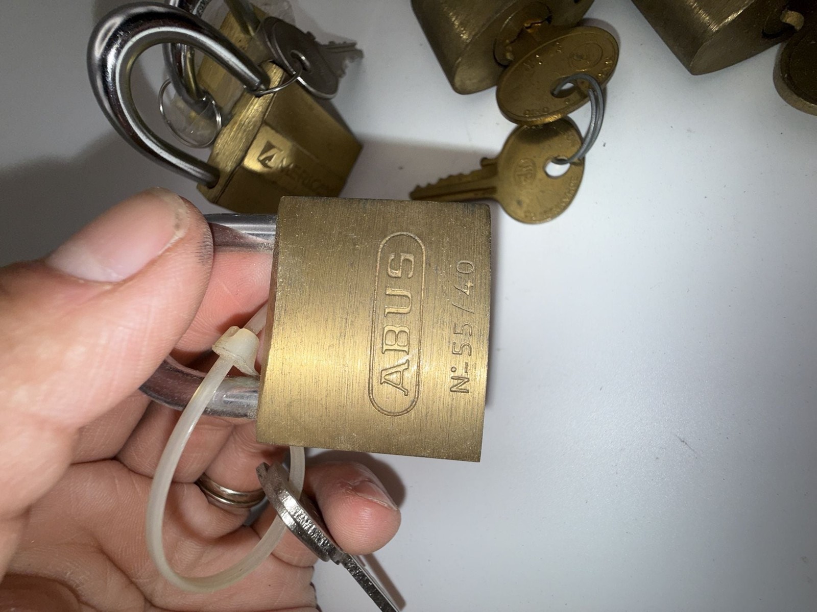 Assorted Vintage Brass Padlock collection