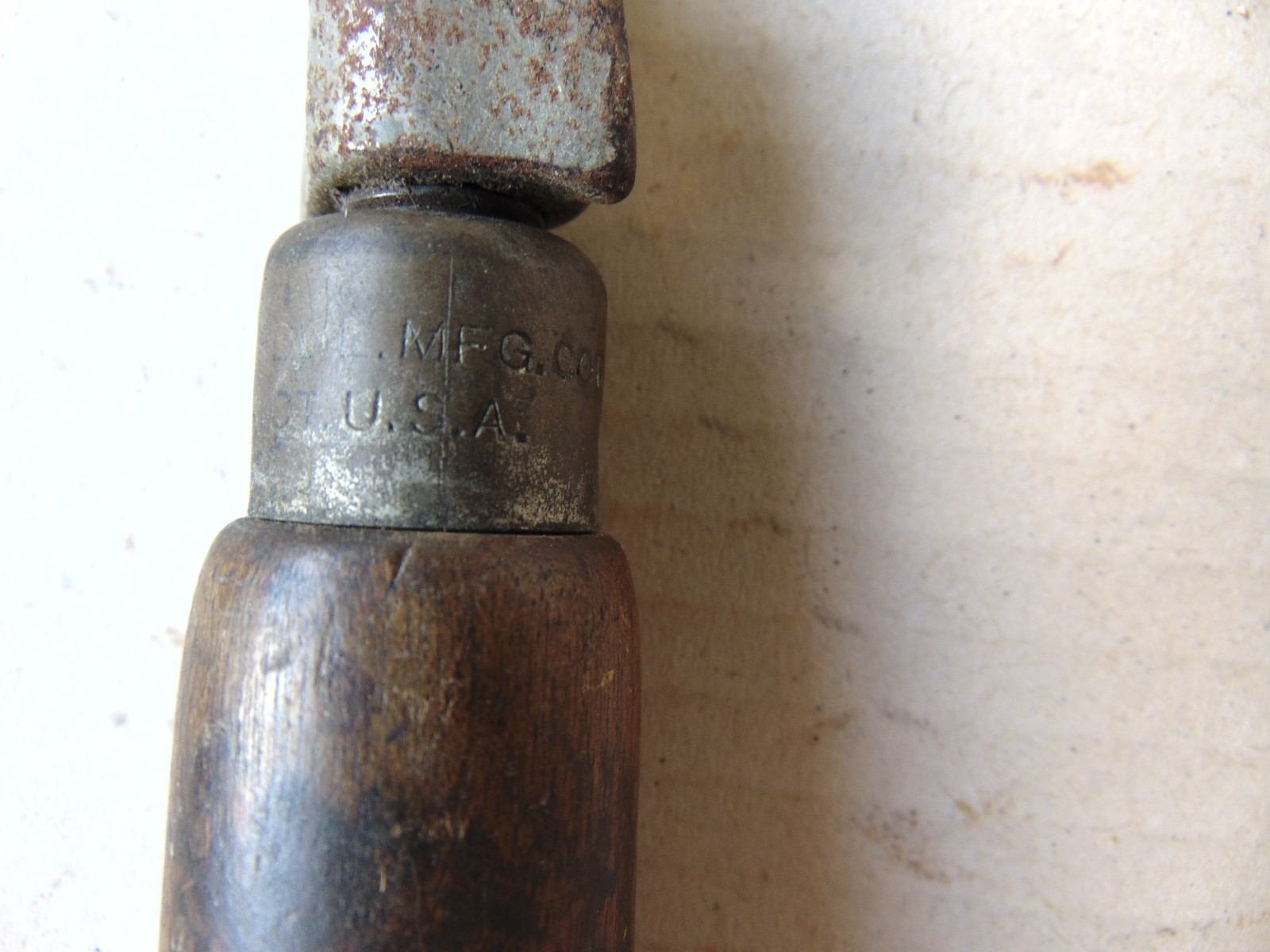 Vintage Antique Wood Handle Screw driver w/Storage 9 Bits BRIDGEPORT HDWE. MFG