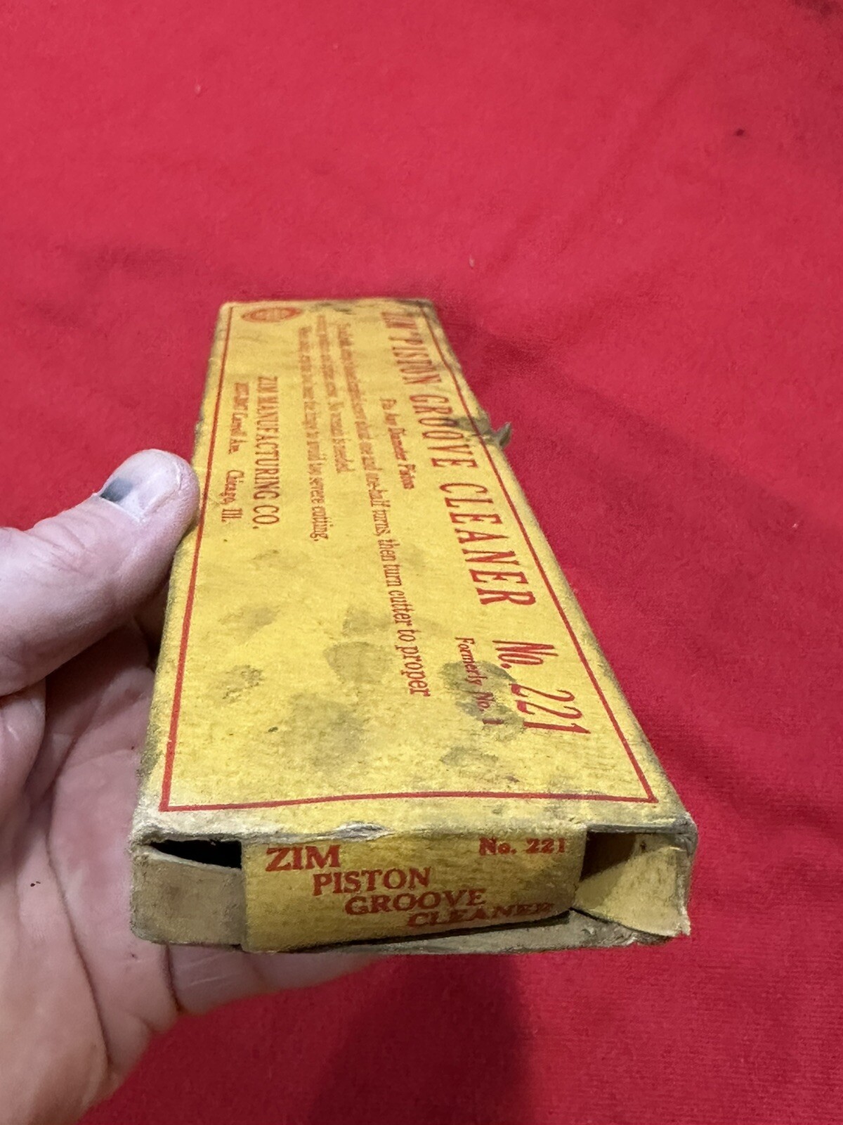 VINTAGE ZIM PISTON RING GROOVE CLEANER WITH ORIGINAL BOX USA MADE 40s 50s 60s