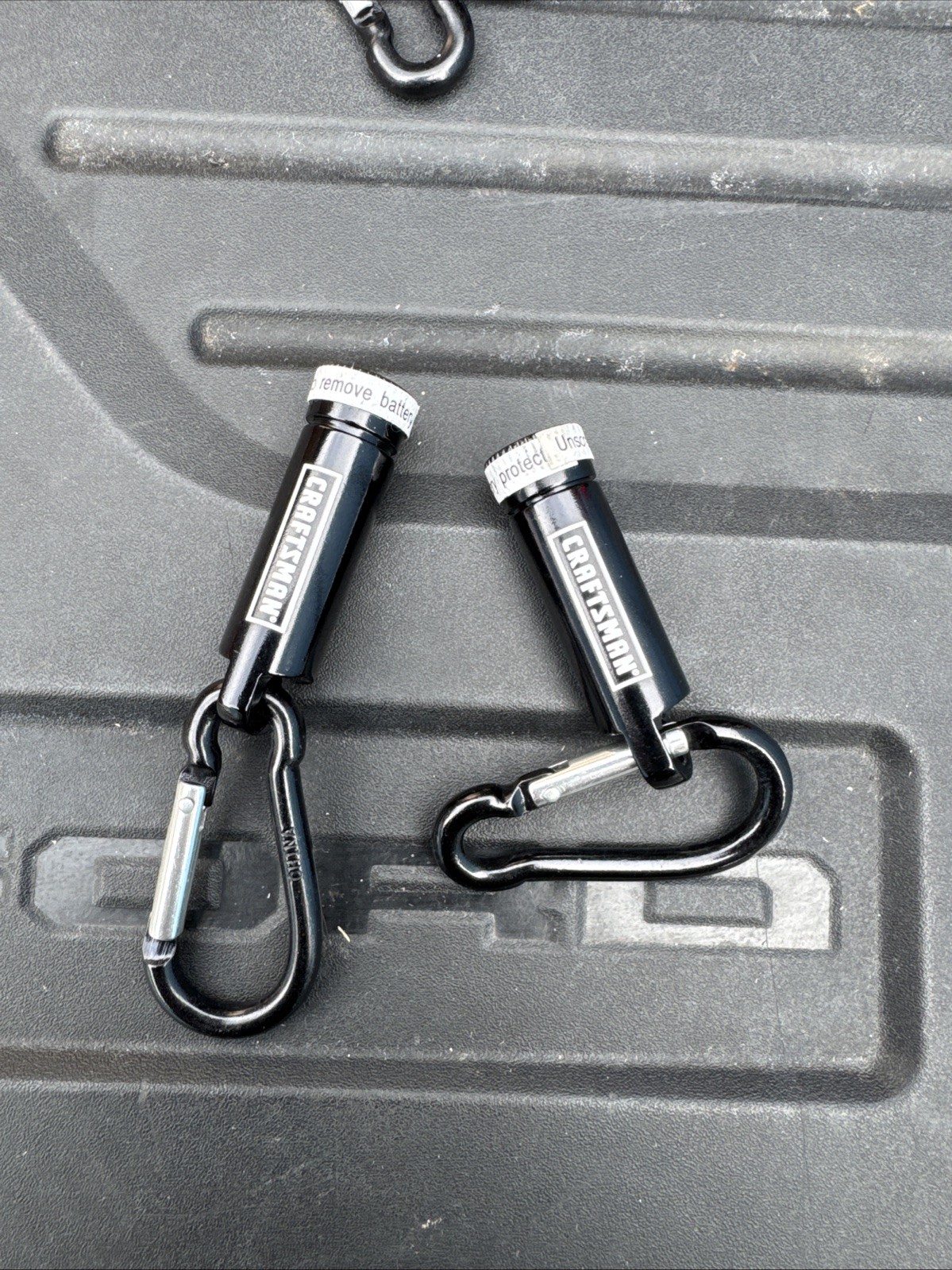 Sears Craftsman Nos Carabiner Keychain Flashlight Trade show Memorabilia