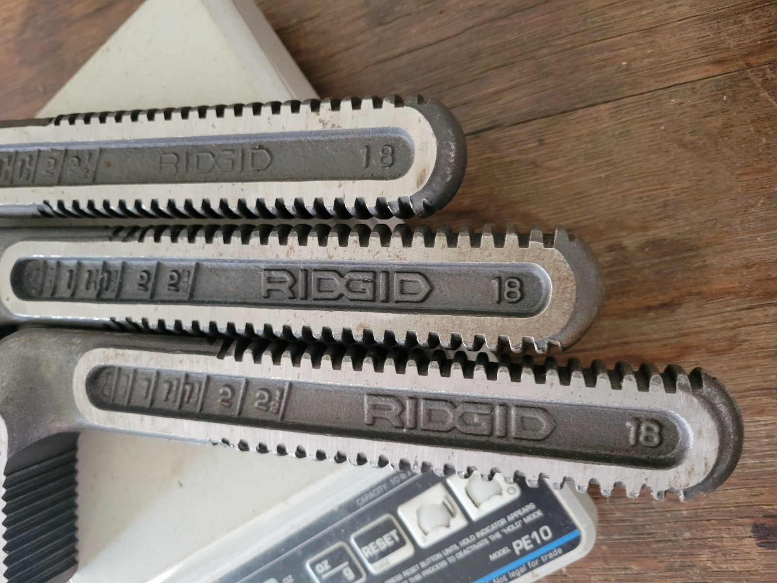 3 Vtg RIDGID tools 18” Pipe Wrench Hook jaw 31670 REPLACEMENT PARTS USA Unused