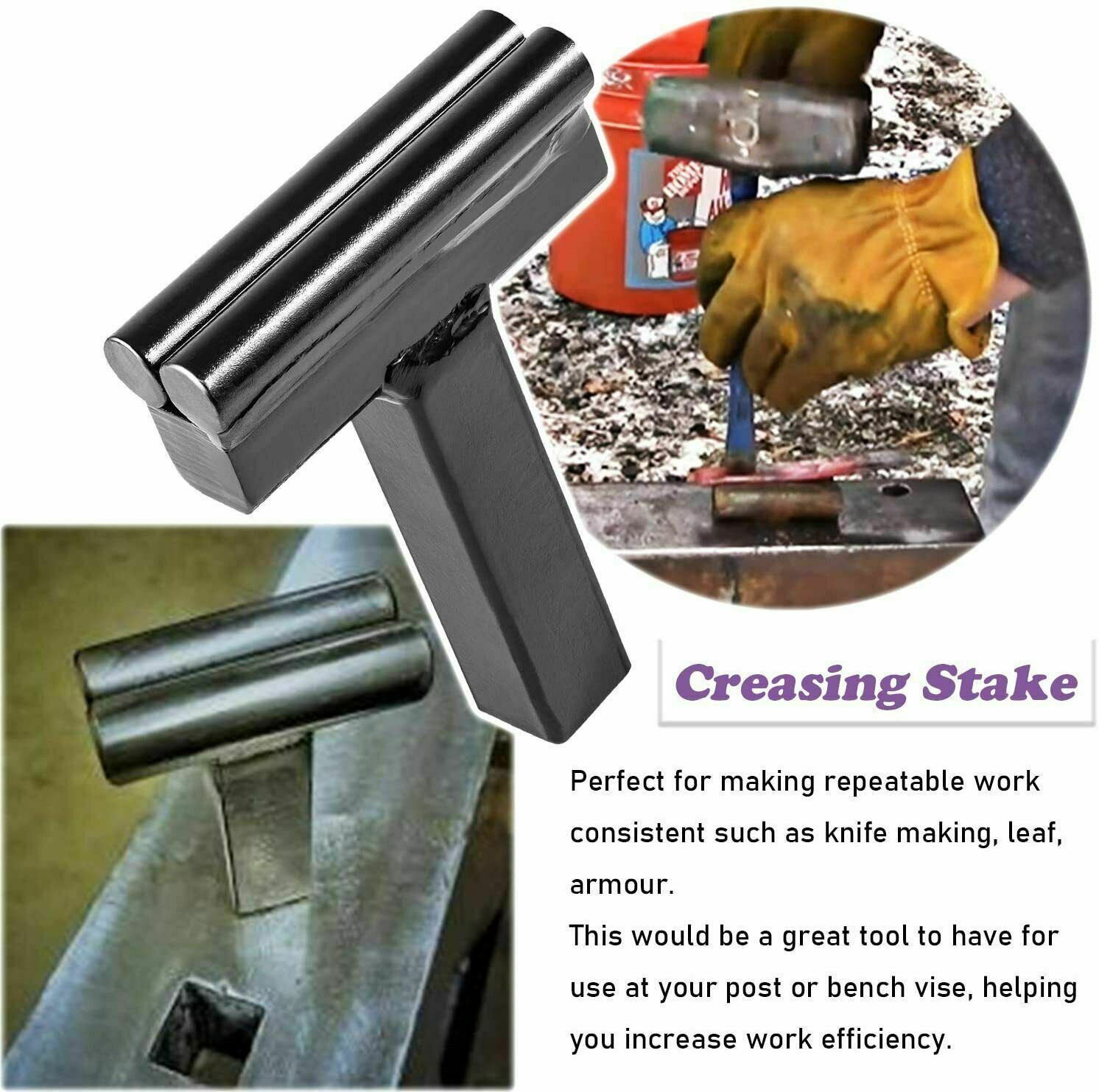 1 Inch Blacksmith Anvil Forge Hardy Tool Set Turning Bending Scrolling Fork 4pcs