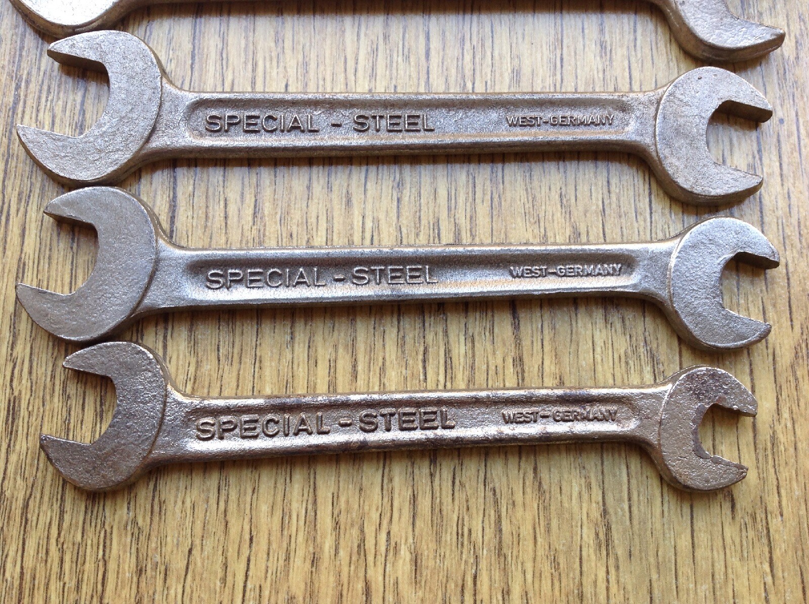 6 Special Steel West German Drop Forged Spanners 1/2″ To 1/8″Whitworth.