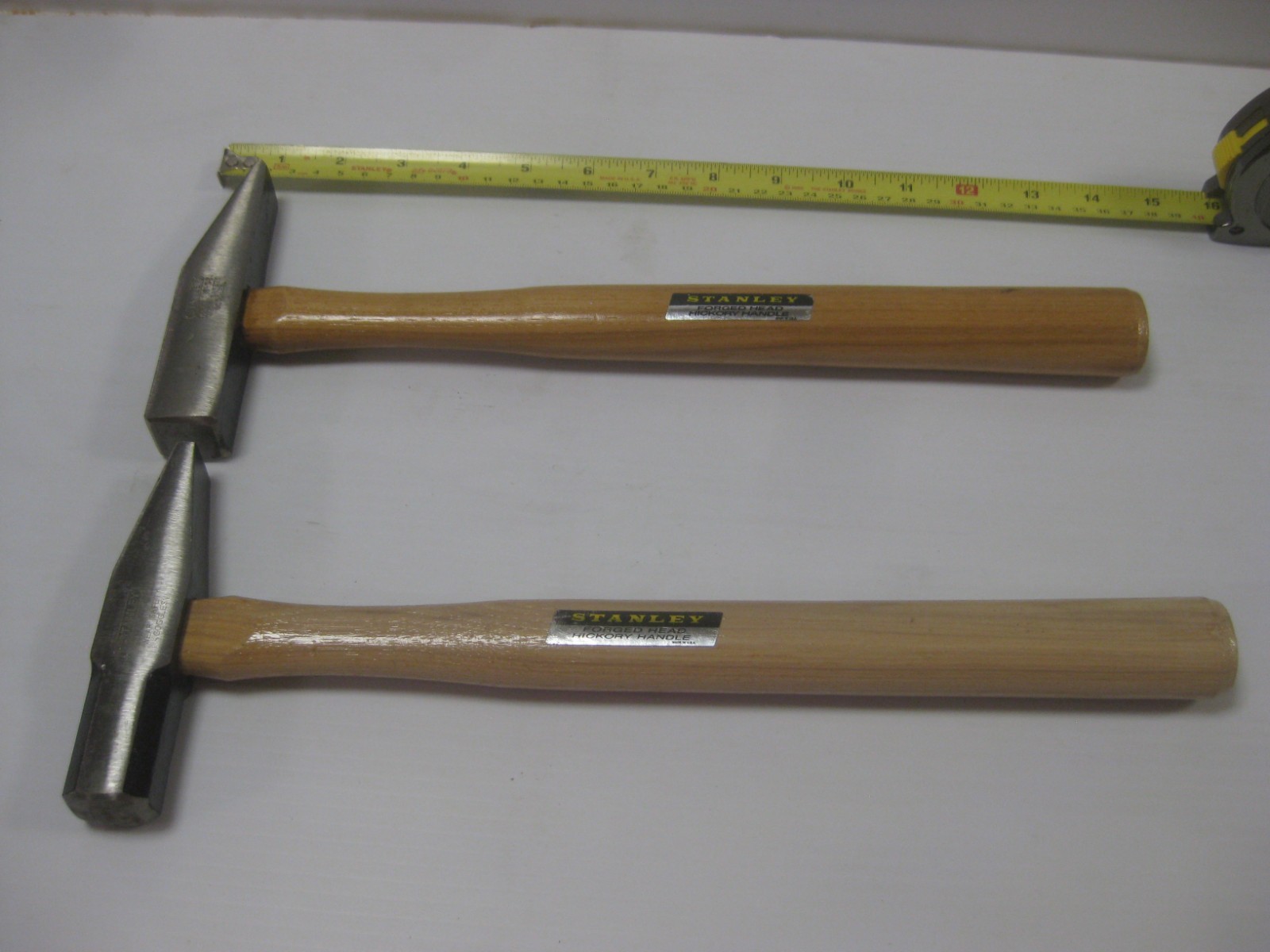 NOS set of 2 16 oz Stanley Hammers #453 and #54-463 Wood Handle USA Nice Tool