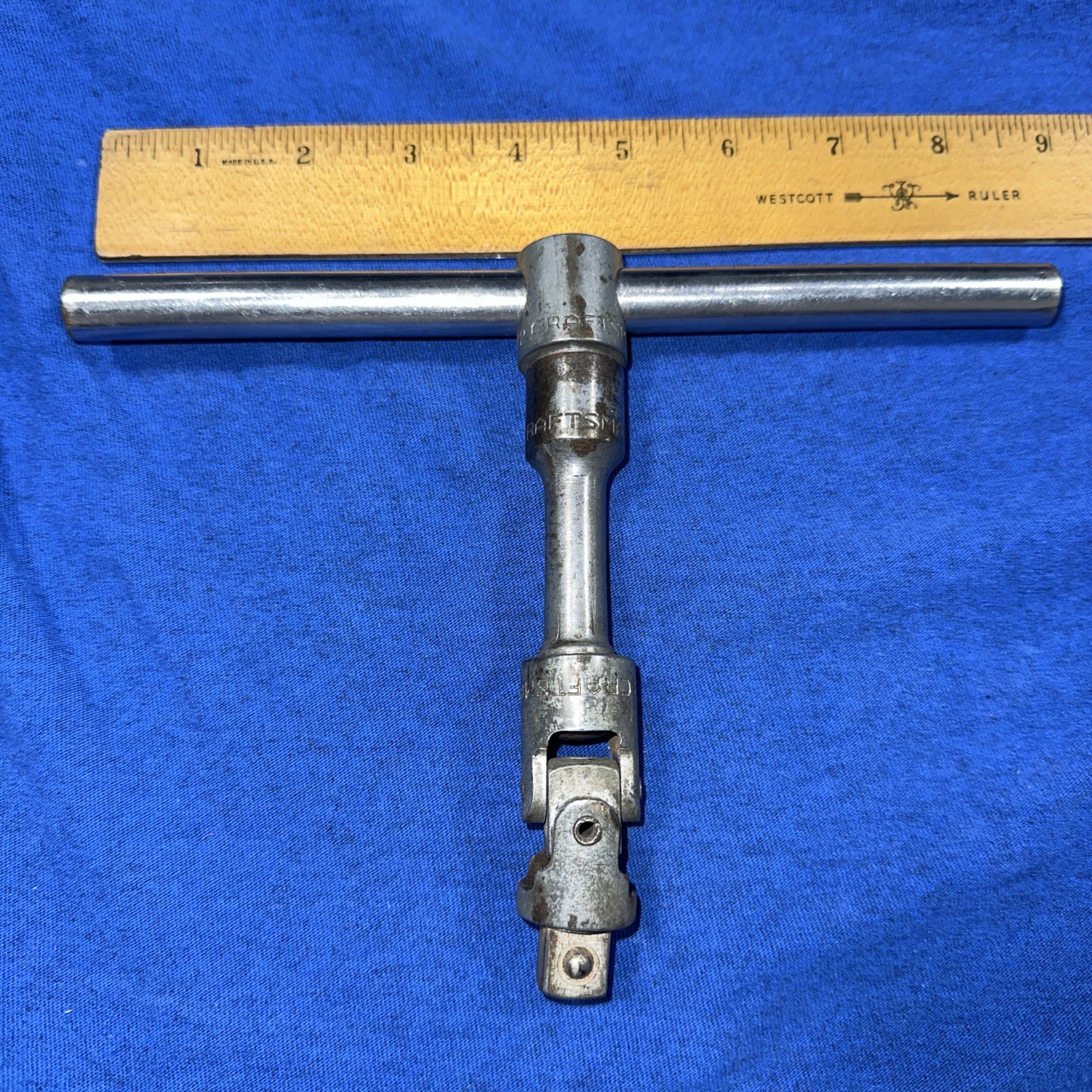 Craftsman 1/2″ Drive Sliding 9″ T-handle Breaker Bar -V- Series. Swivel & Ext.